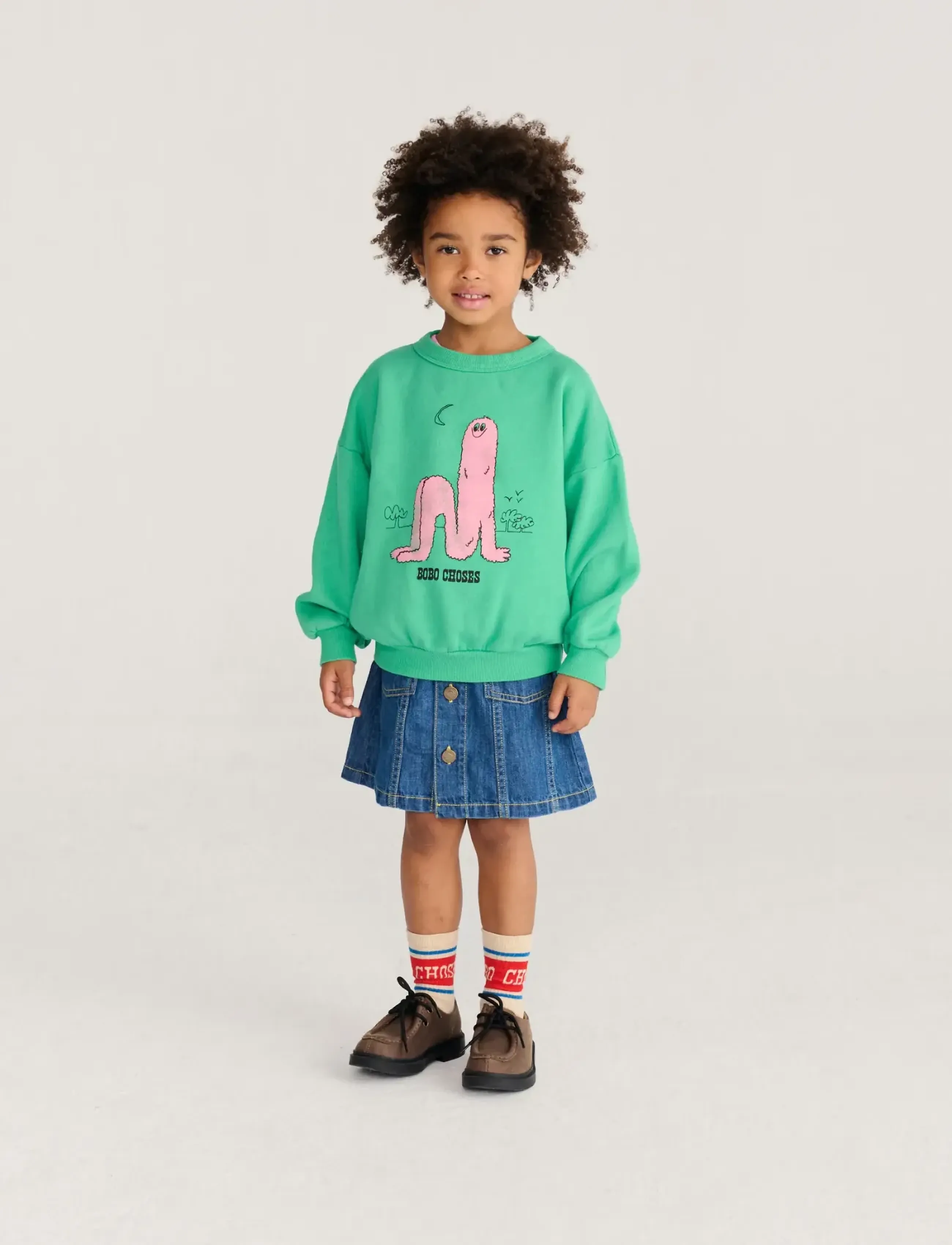 Bobo Choses - Bobo Choses Long Puff sweatshirt - sweatshirts - green - 3