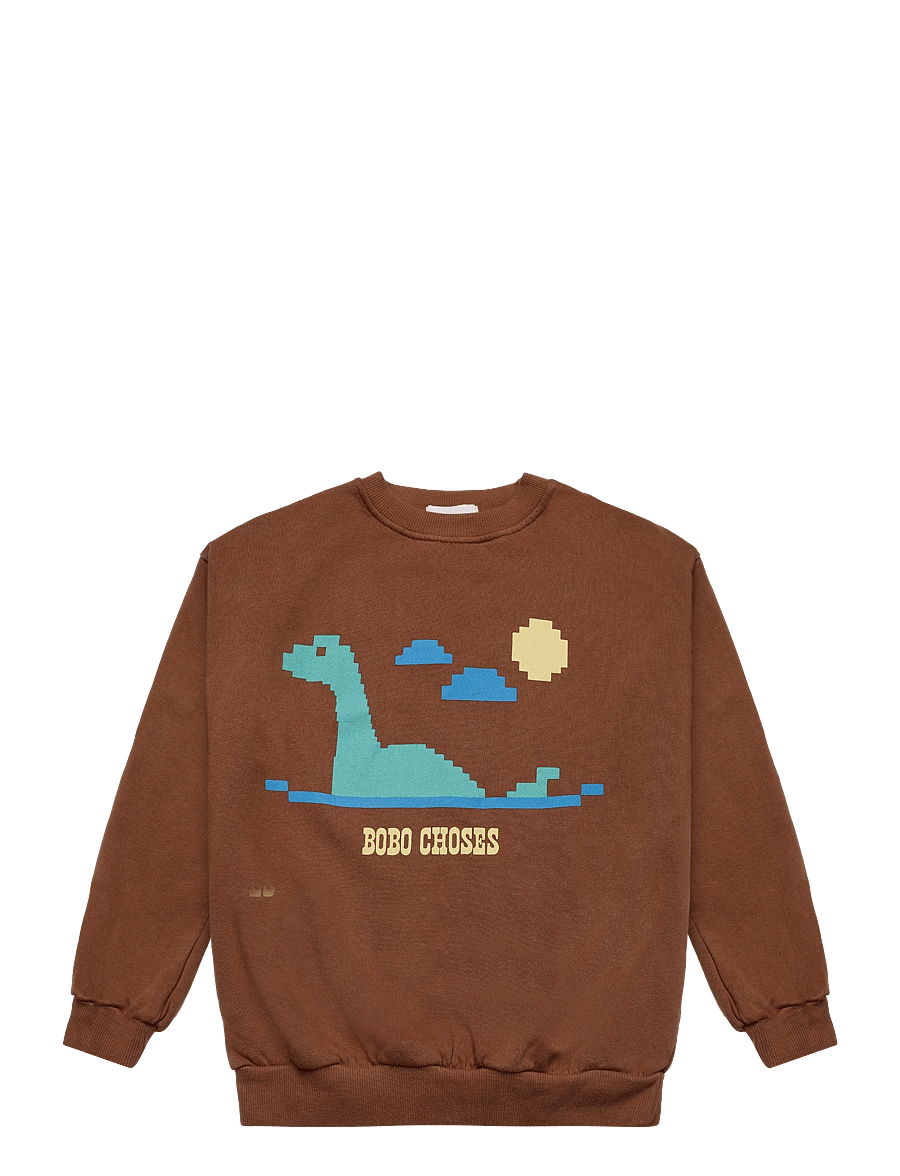 Bobo Choses - Bobo Choses Lake Monster sweatshirt - sweatshirts - brown - 0