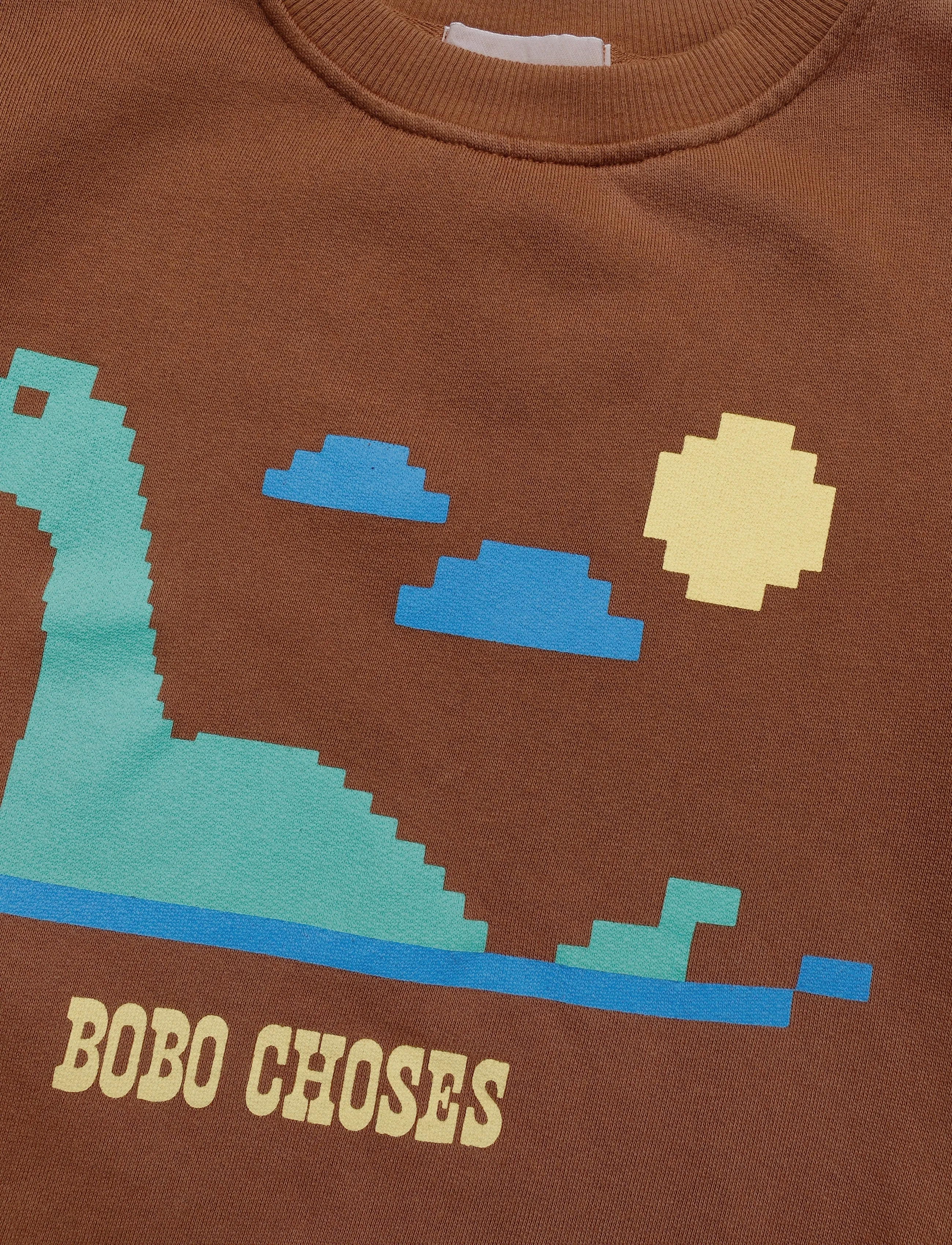 Bobo Choses - Bobo Choses Lake Monster sweatshirt - sweatshirts - brown - 2