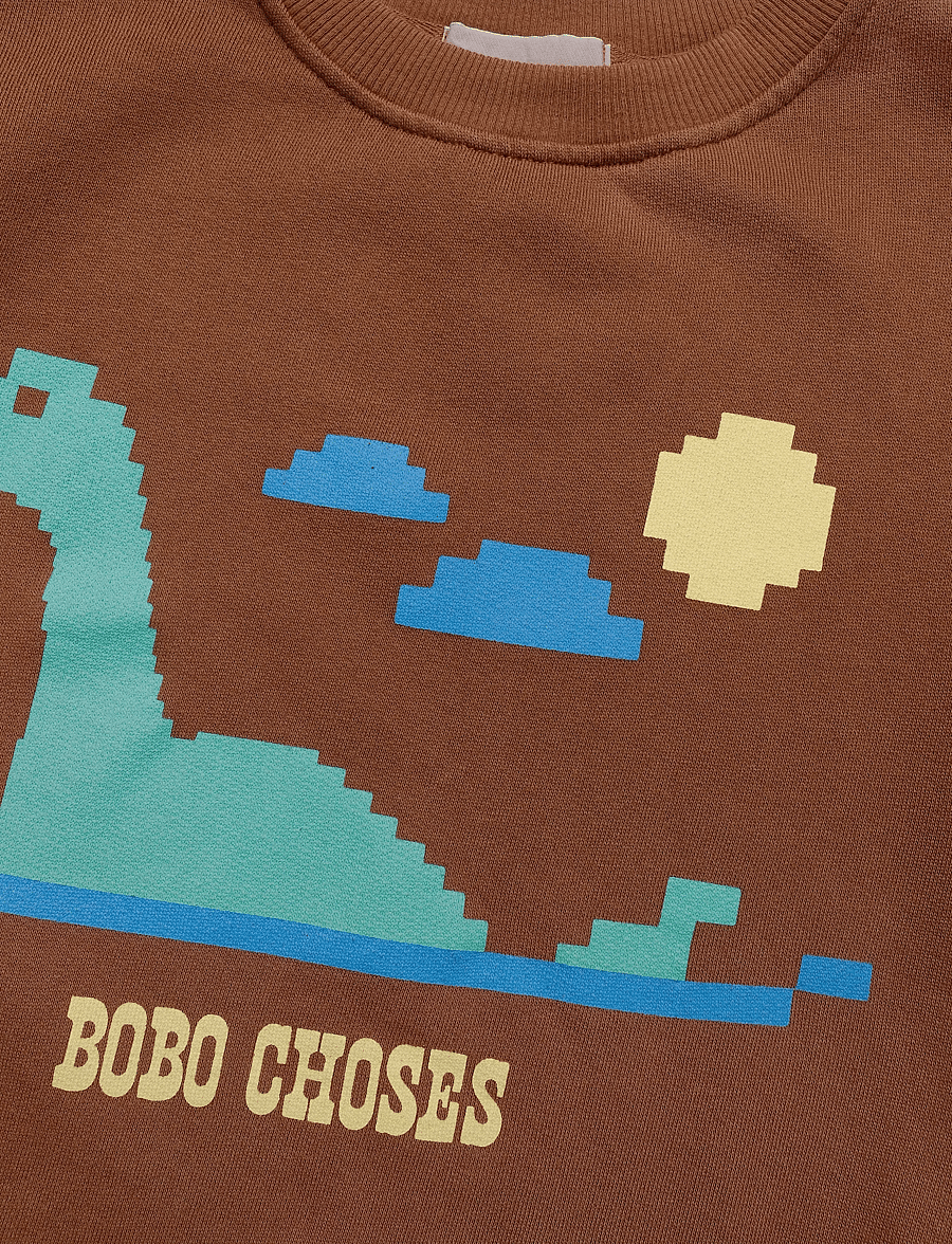 Bobo Choses - Bobo Choses Lake Monster sweatshirt - sweatshirts - brown - 2