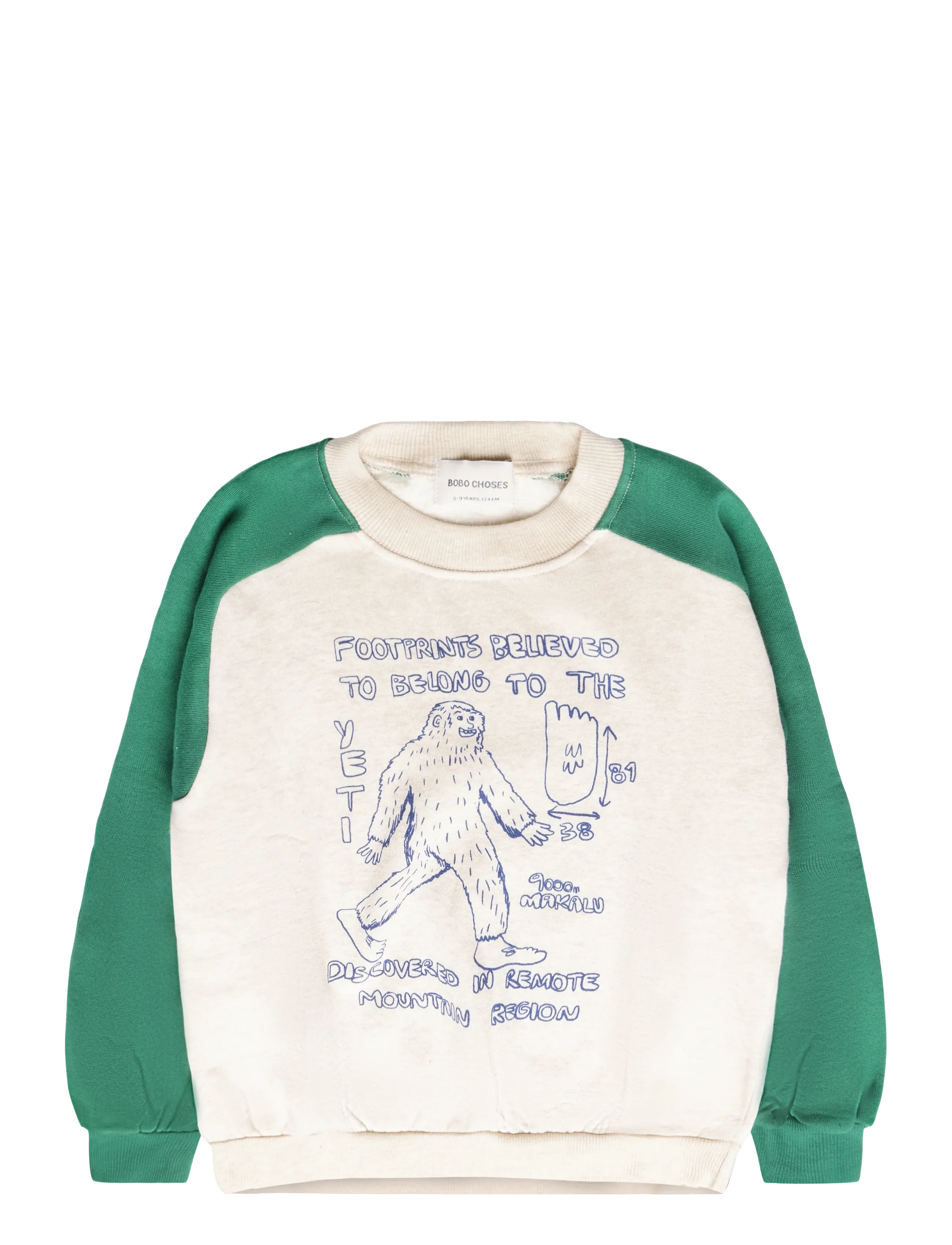 Bobo Choses Bobo Choses Mr. Footish raglan sweatshirt - Riided - WHITE / white