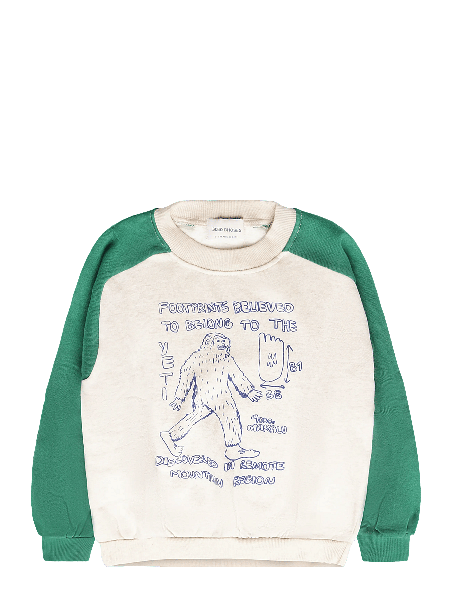 Bobo Choses - Bobo Choses Mr. Footish raglan sweatshirt - sweatshirts - white - 0