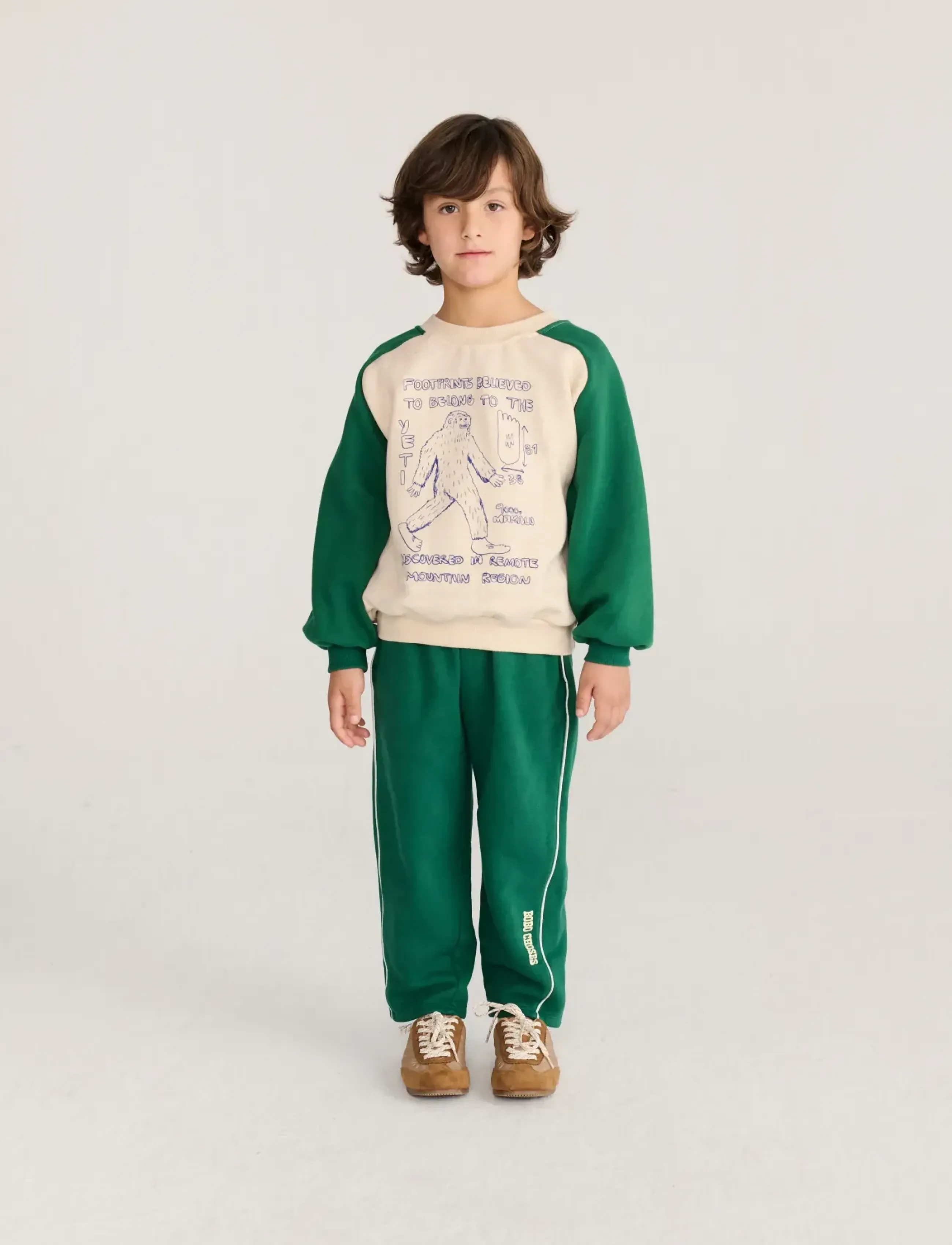 Bobo Choses - Bobo Choses Mr. Footish raglan sweatshirt - sweatshirts - white - 3