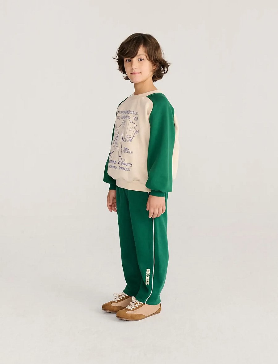 Bobo Choses - Bobo Choses Mr. Footish raglan sweatshirt - sweatshirts - white - 4