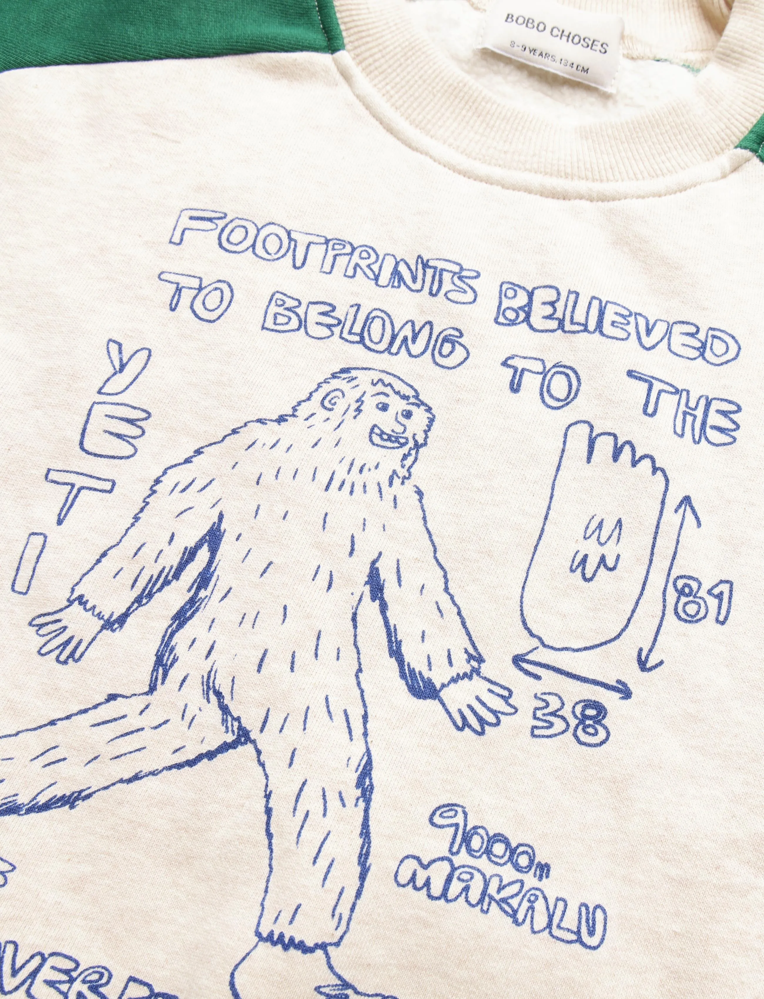Bobo Choses - Bobo Choses Mr. Footish raglan sweatshirt - white - 2