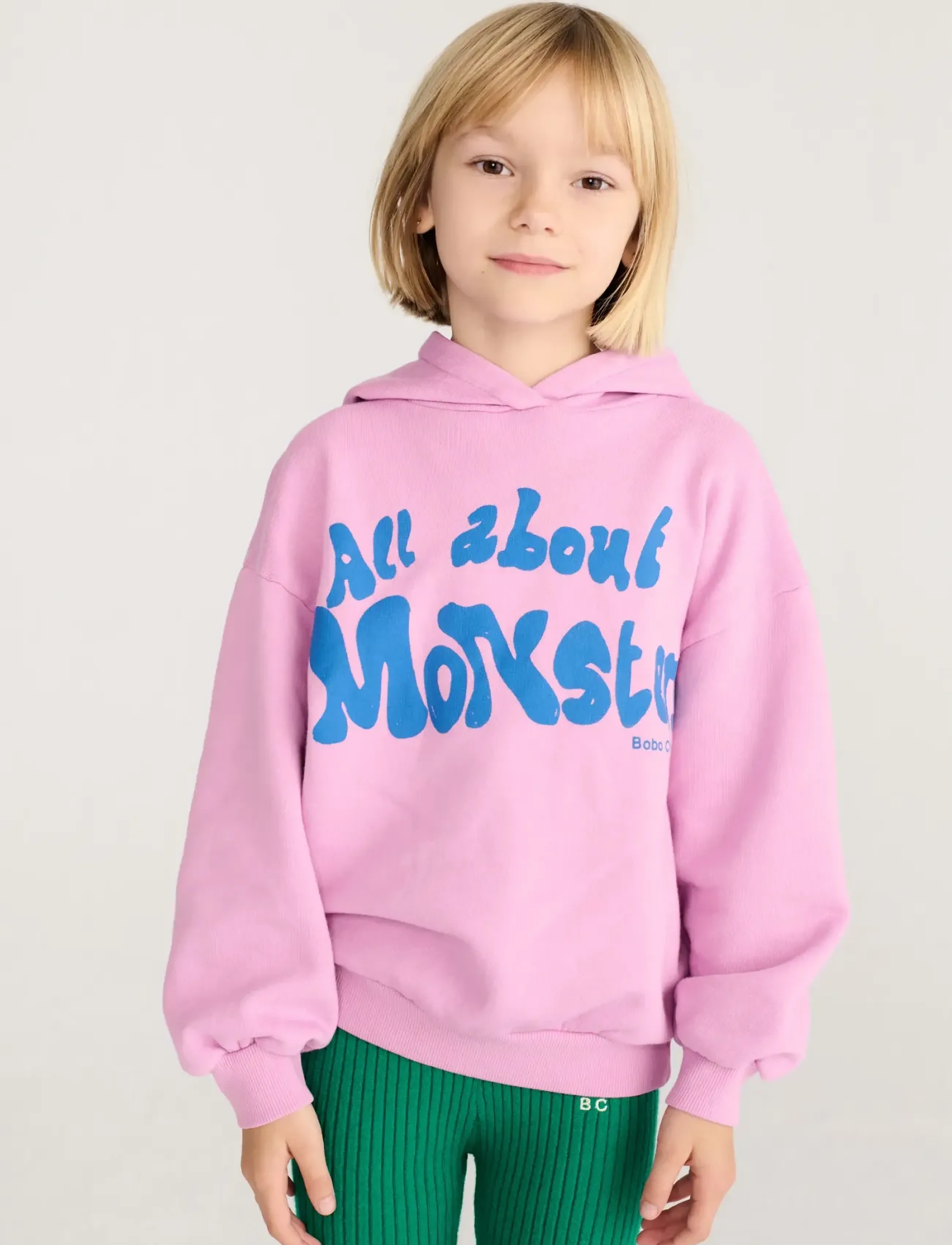 Bobo Choses Bobo Choses All About Monsters hoodie - Överdelar - PINK / pink/rose