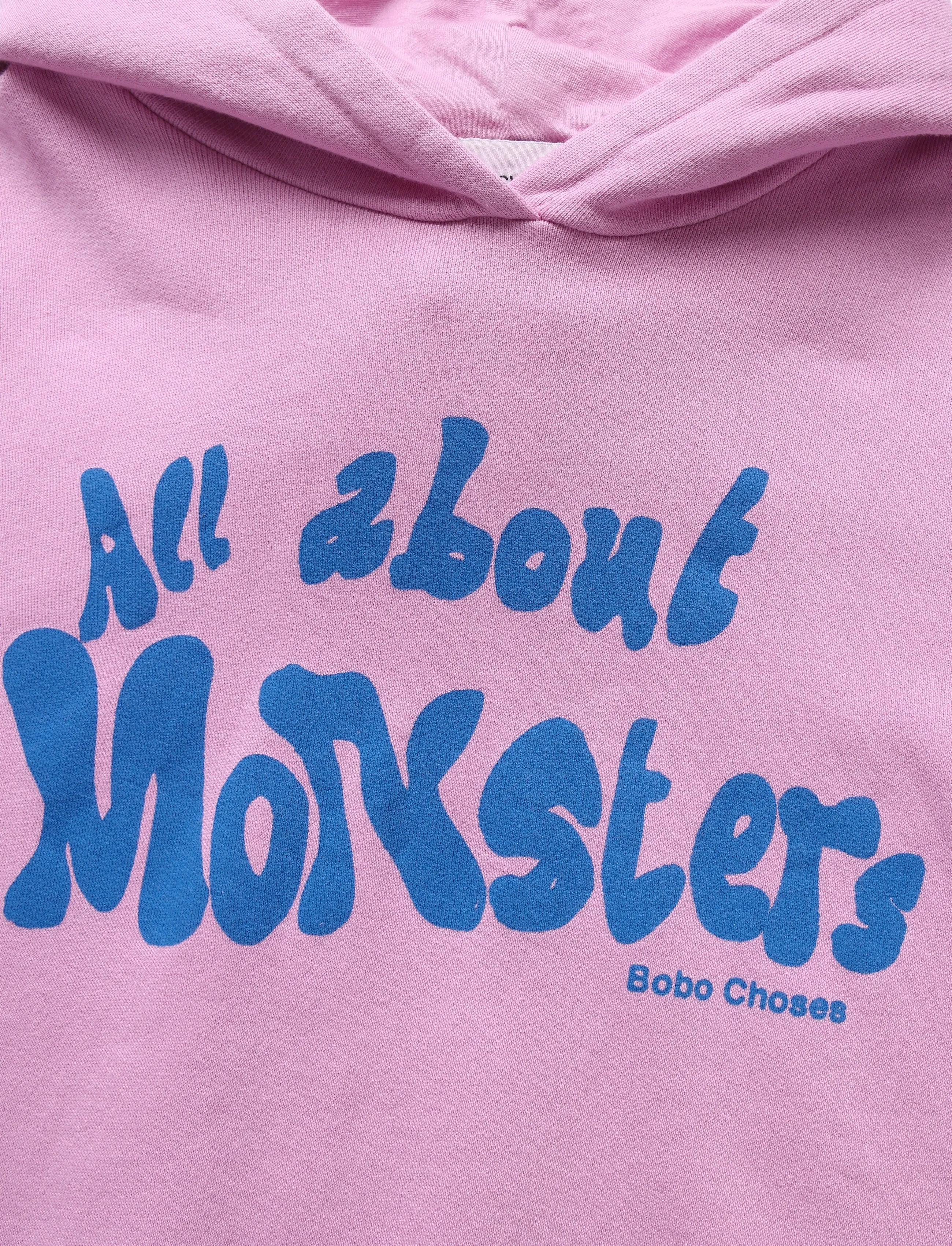 Bobo Choses - Bobo Choses All About Monsters hoodie - kapuutsiga pusad - pink - 2