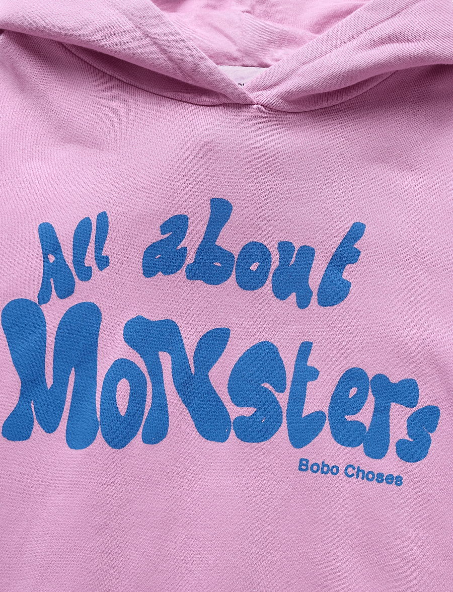 Bobo Choses - Bobo Choses All About Monsters hoodie - kapuzenpullover - pink - 2