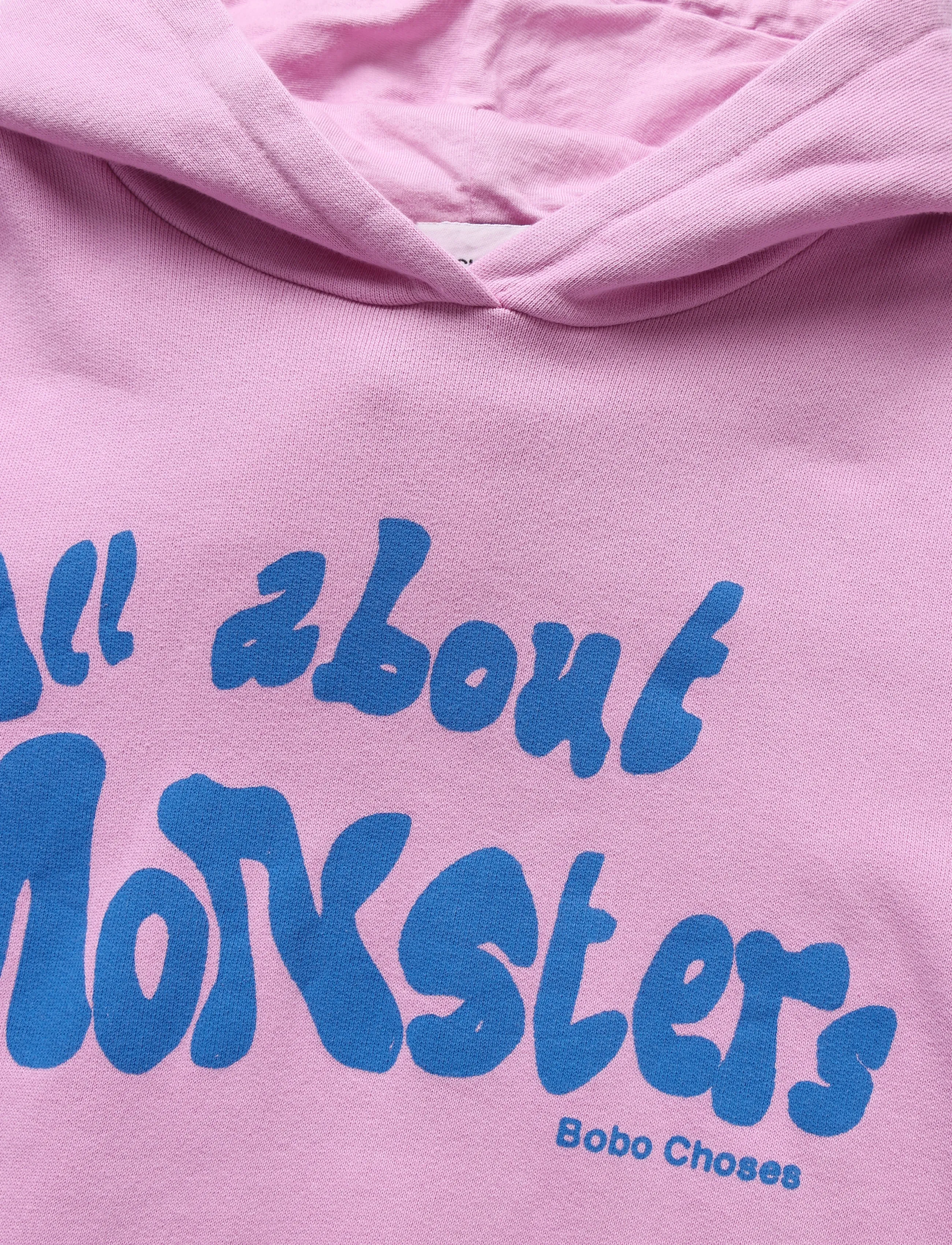 Bobo Choses - Bobo Choses All About Monsters hoodie - kapuutsiga pusad - pink - 3