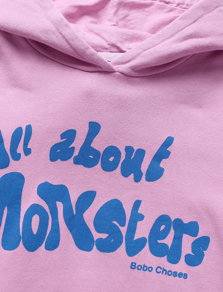 Bobo Choses - Bobo Choses All About Monsters hoodie - kapuzenpullover - pink - 3