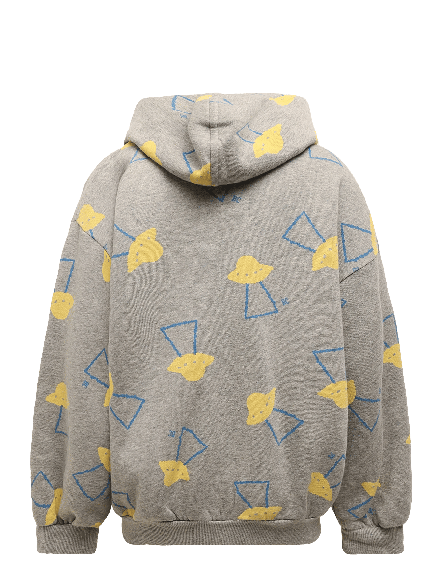 Bobo Choses - Pixel Abduction all over zipped hoodie - fleecejacken - grey - 1