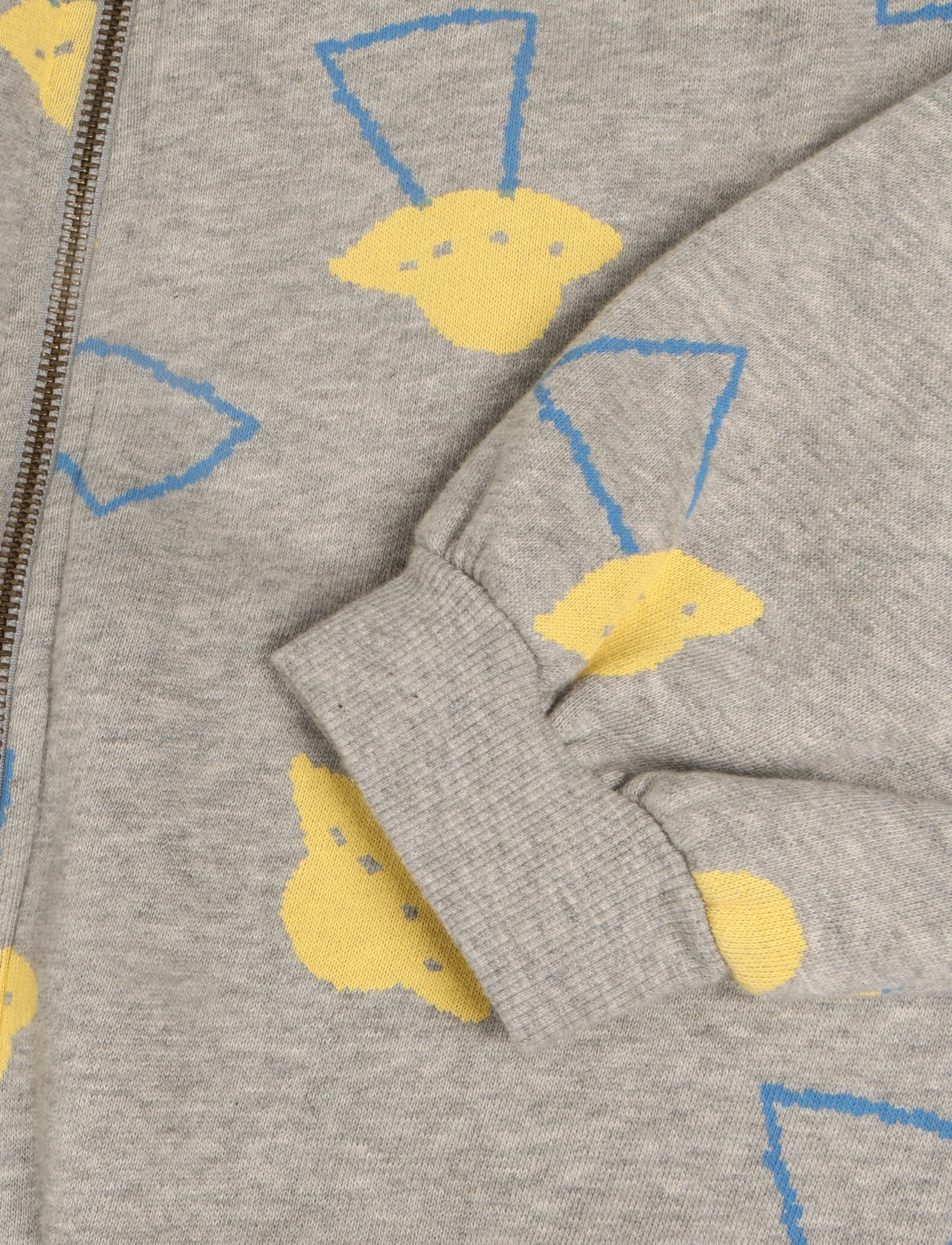 Bobo Choses - Pixel Abduction all over zipped hoodie - fleecejacken - grey - 3