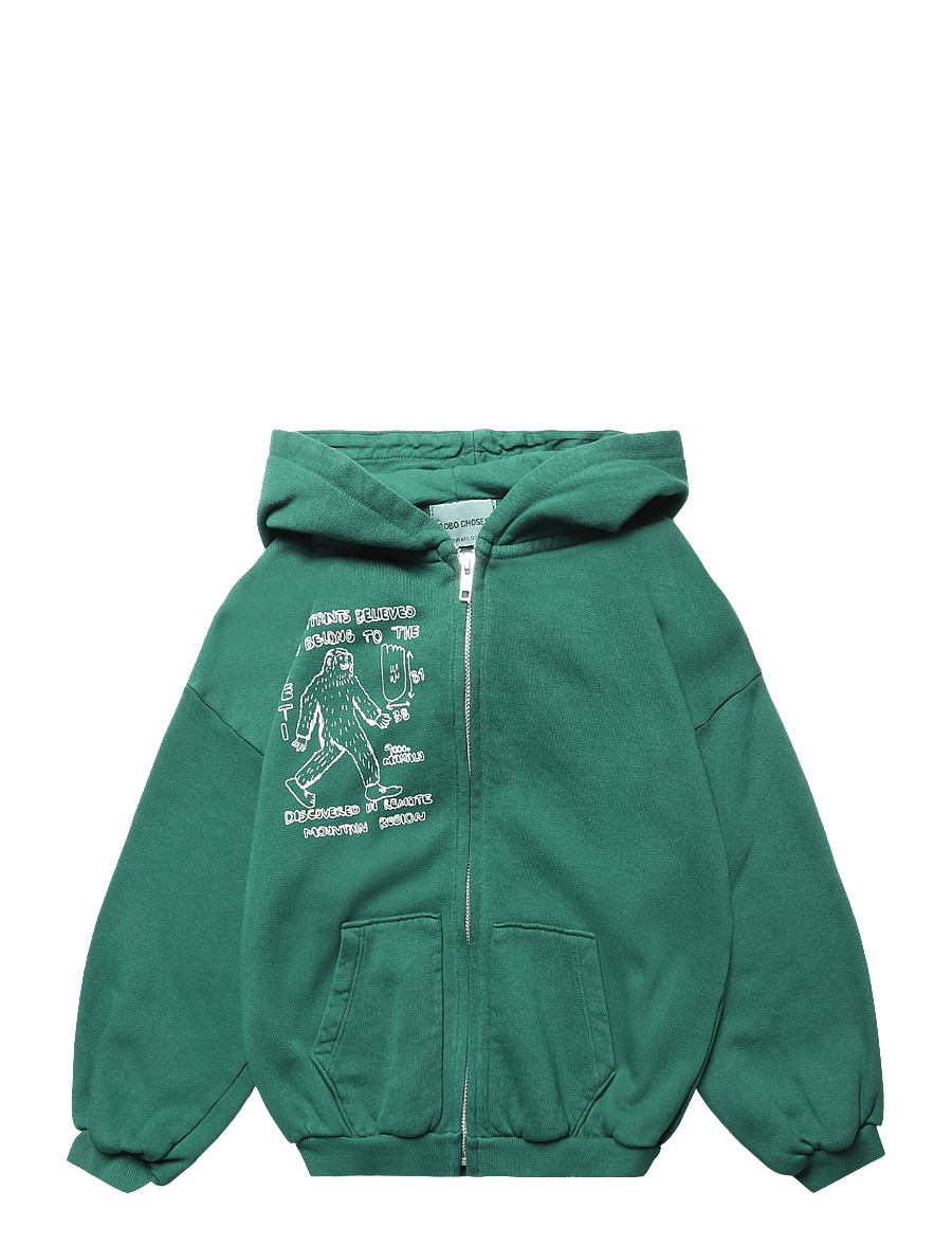 Bobo Choses - Mr. Footish zipped hoodie sweatshirt - fleecejacken - green - 0