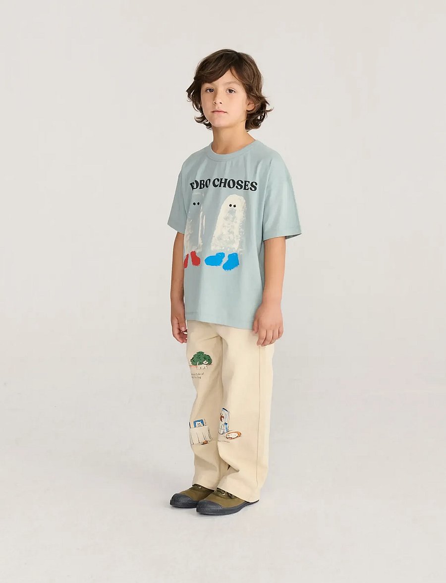Bobo Choses - Bobo Choses Everyday Ghosts twill pants - chinos - white - 3