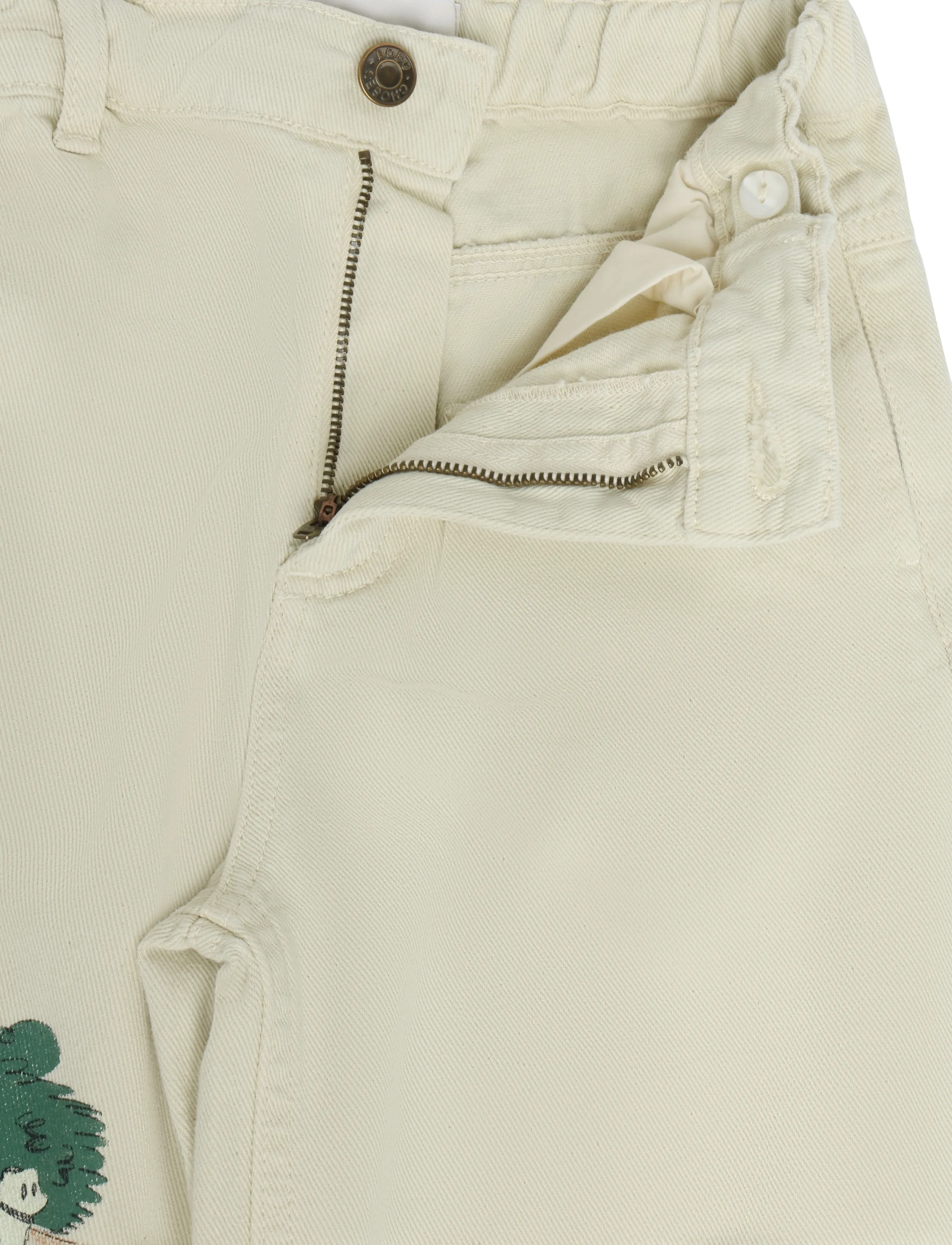 Bobo Choses - Bobo Choses Everyday Ghosts twill pants - chino-püksid - white - 2
