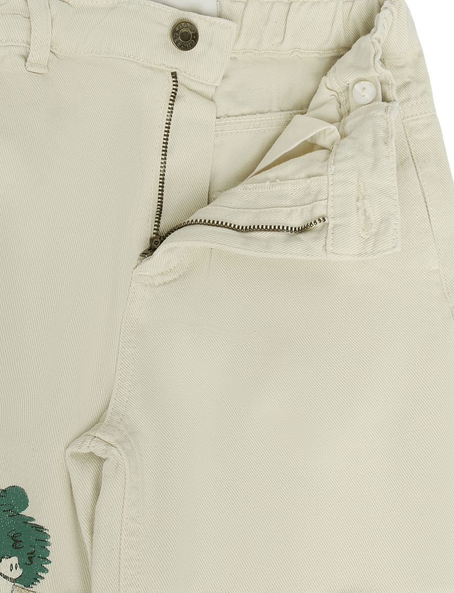 Bobo Choses - Bobo Choses Everyday Ghosts twill pants - chinos - white - 2