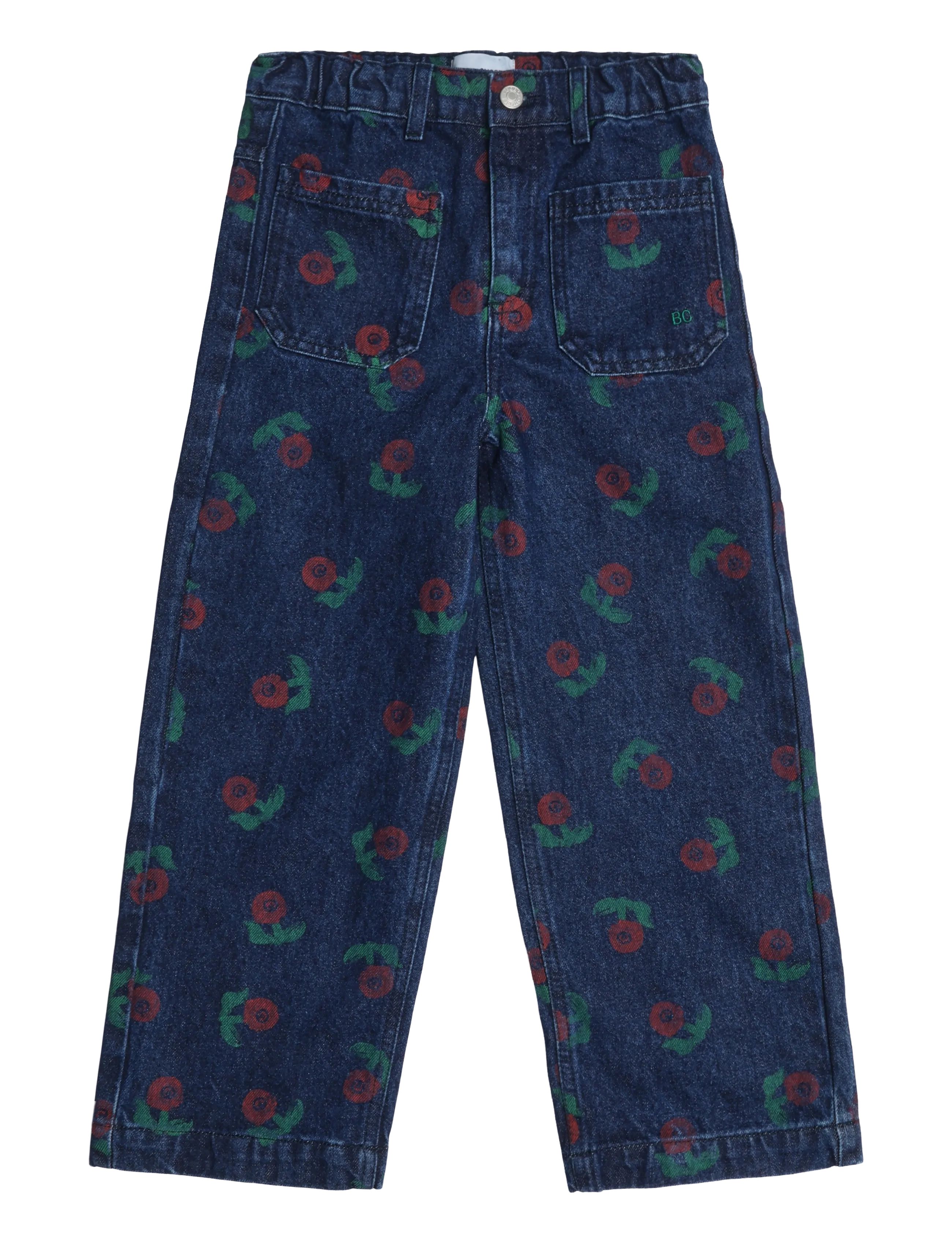Bobo Choses Stamp Bloom all over denim pants - Shop by age - NAVY / navy