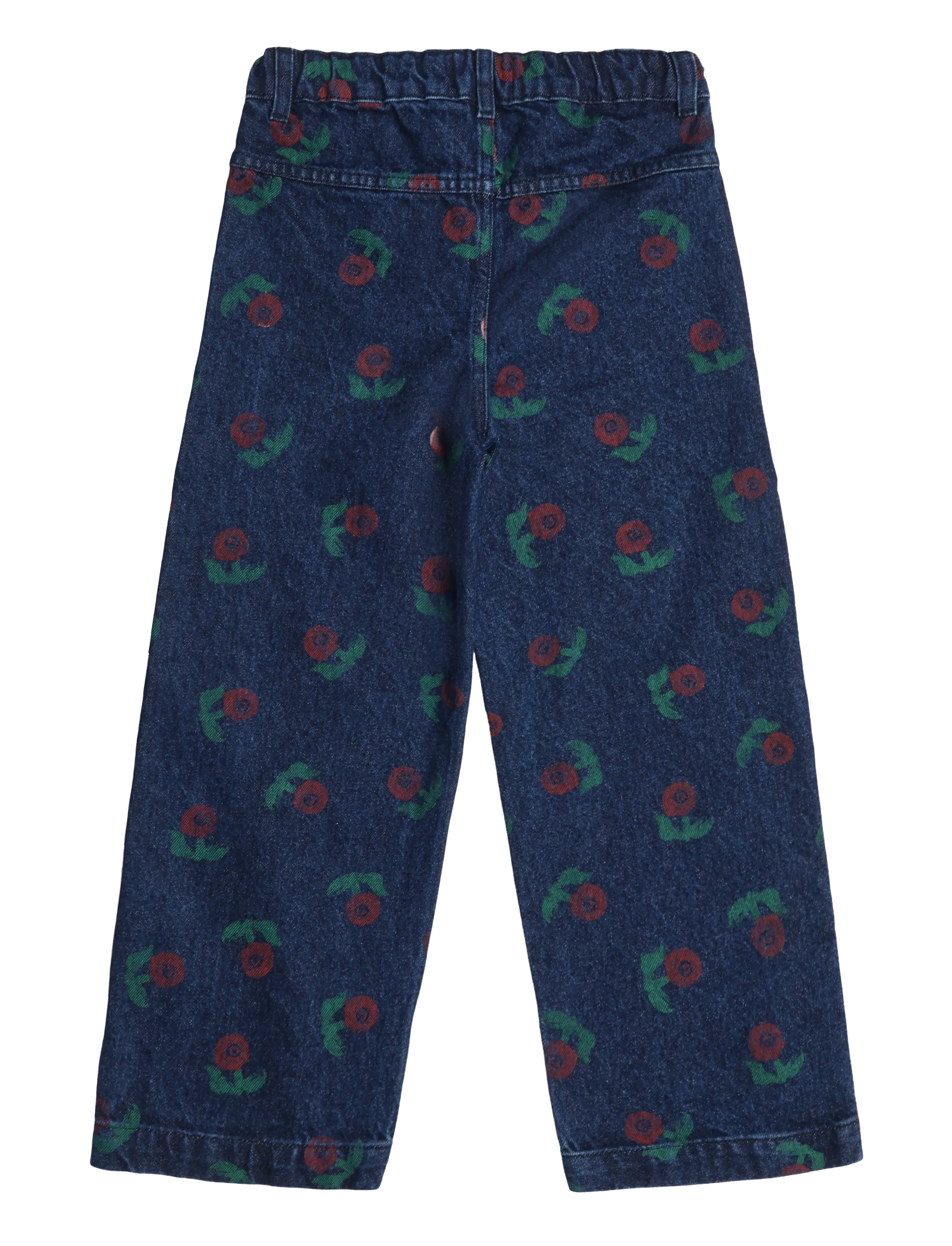 Bobo Choses - Stamp Bloom all over denim pants - loose jeans - navy - 1