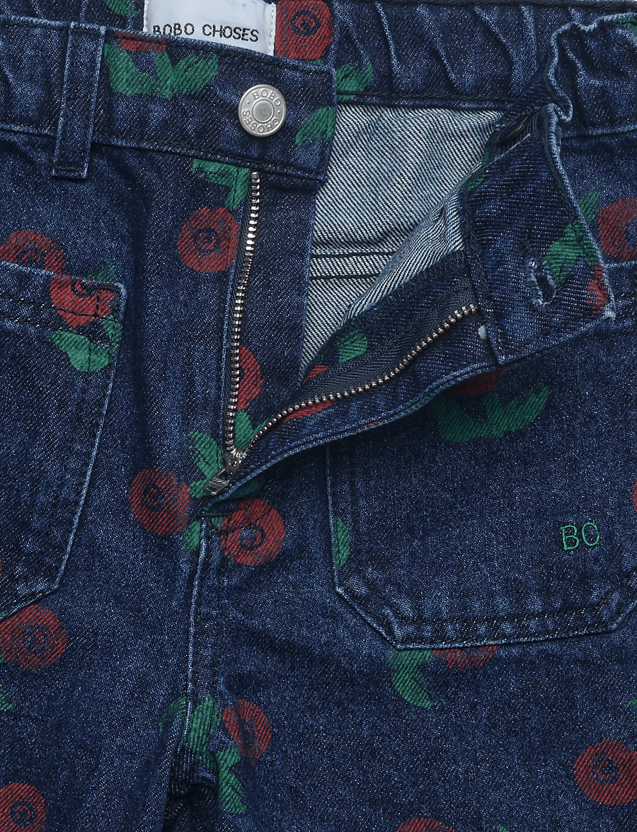 Bobo Choses - Stamp Bloom all over denim pants - loose jeans - navy - 2