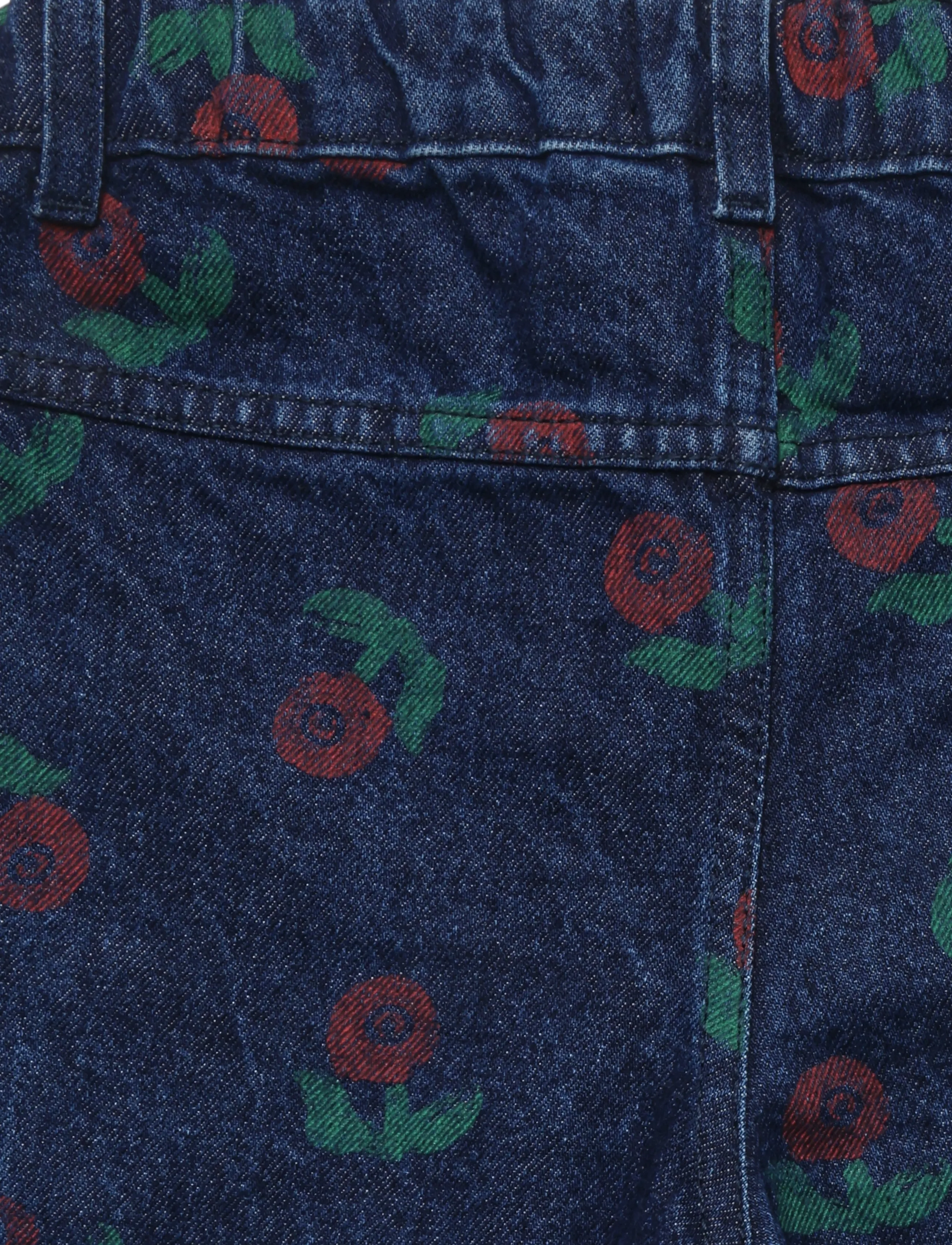 Bobo Choses - Stamp Bloom all over denim pants - loose jeans - navy - 3