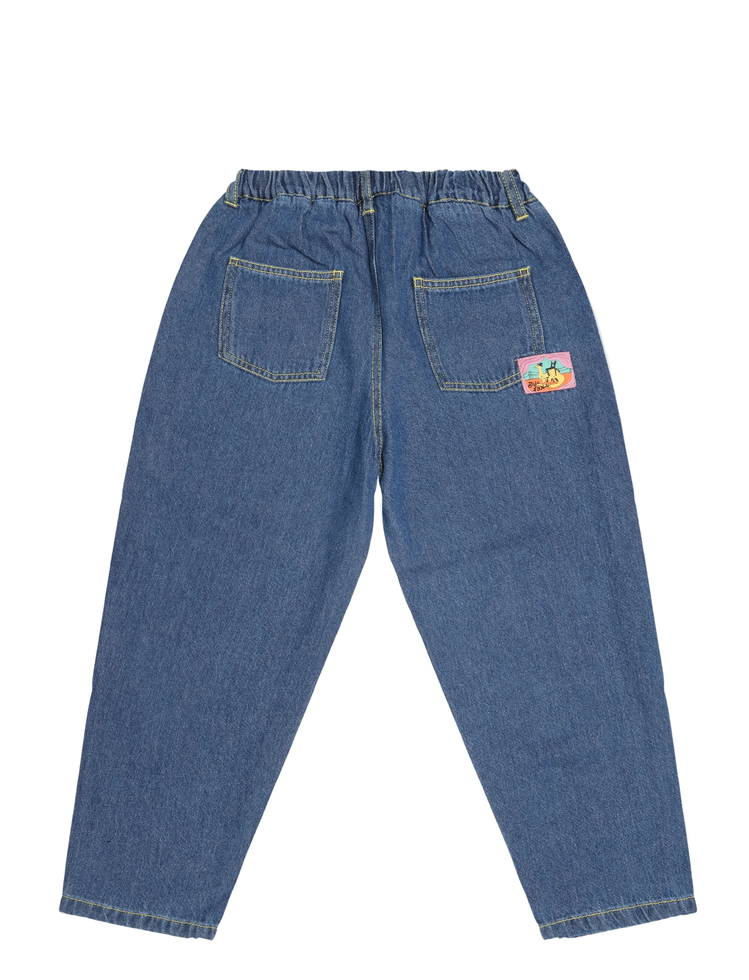 Bobo Choses - Taxi Saurus Tag denim pants - navy - 1