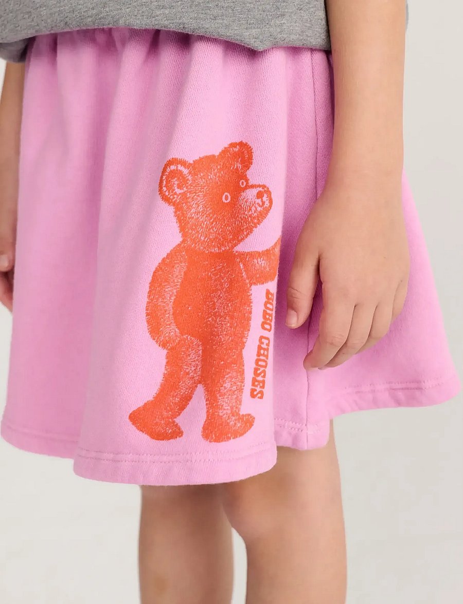 Bobo Choses - Bobo Choses Softpaw Monster fleece skirt - korte nederdele - pink - 0
