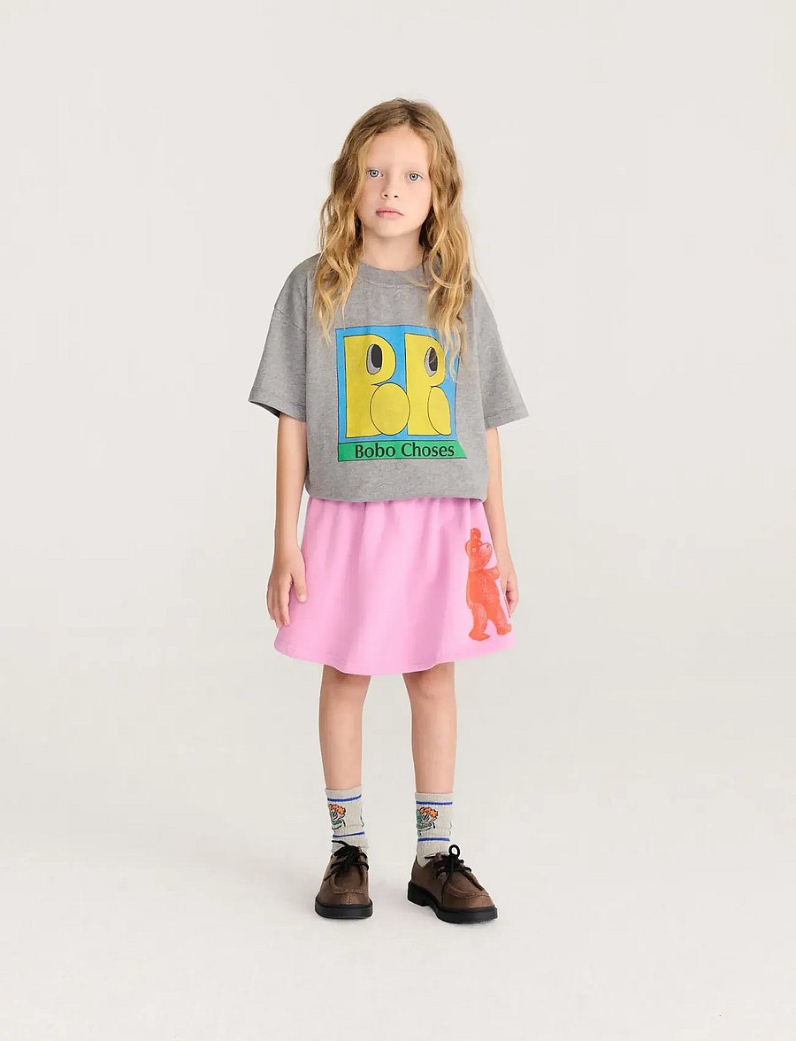 Bobo Choses - Bobo Choses Softpaw Monster fleece skirt - korte nederdele - pink - 3