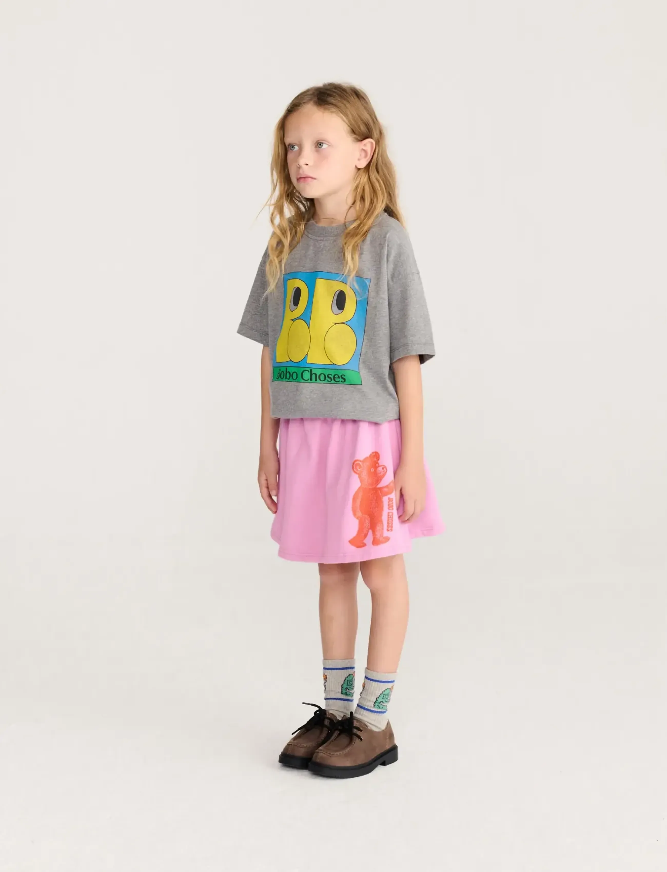 Bobo Choses - Bobo Choses Softpaw Monster fleece skirt - korte nederdele - pink - 4