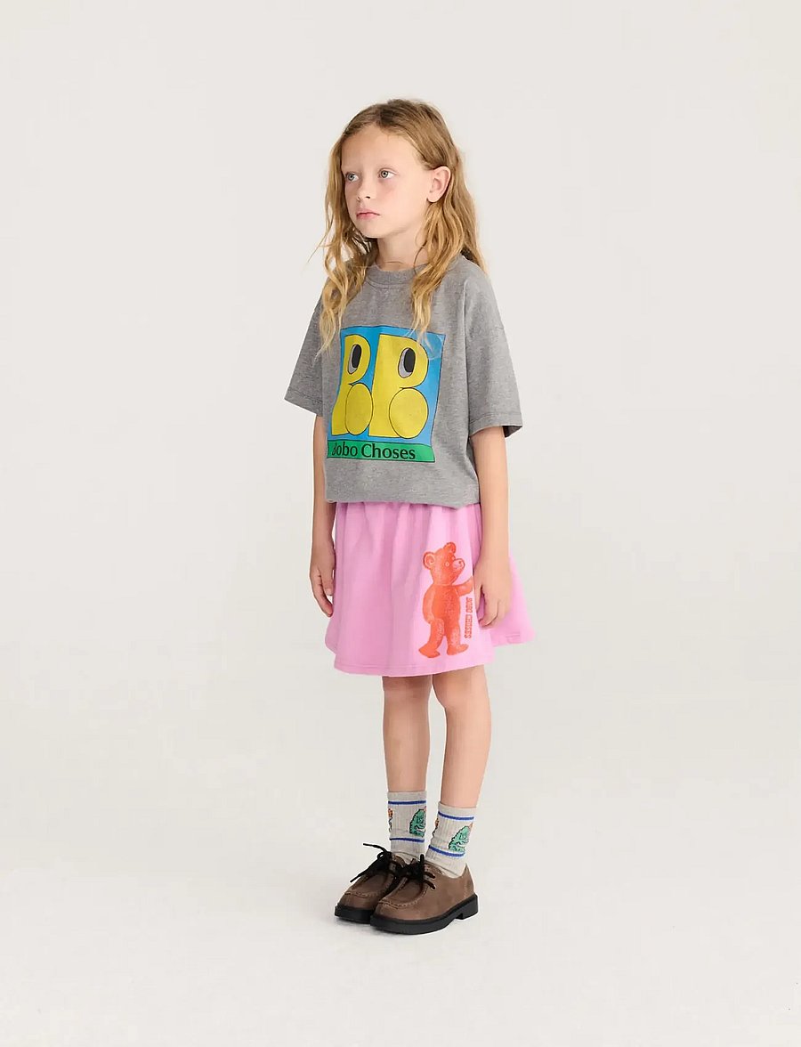 Bobo Choses - Bobo Choses Softpaw Monster fleece skirt - korte nederdele - pink - 4
