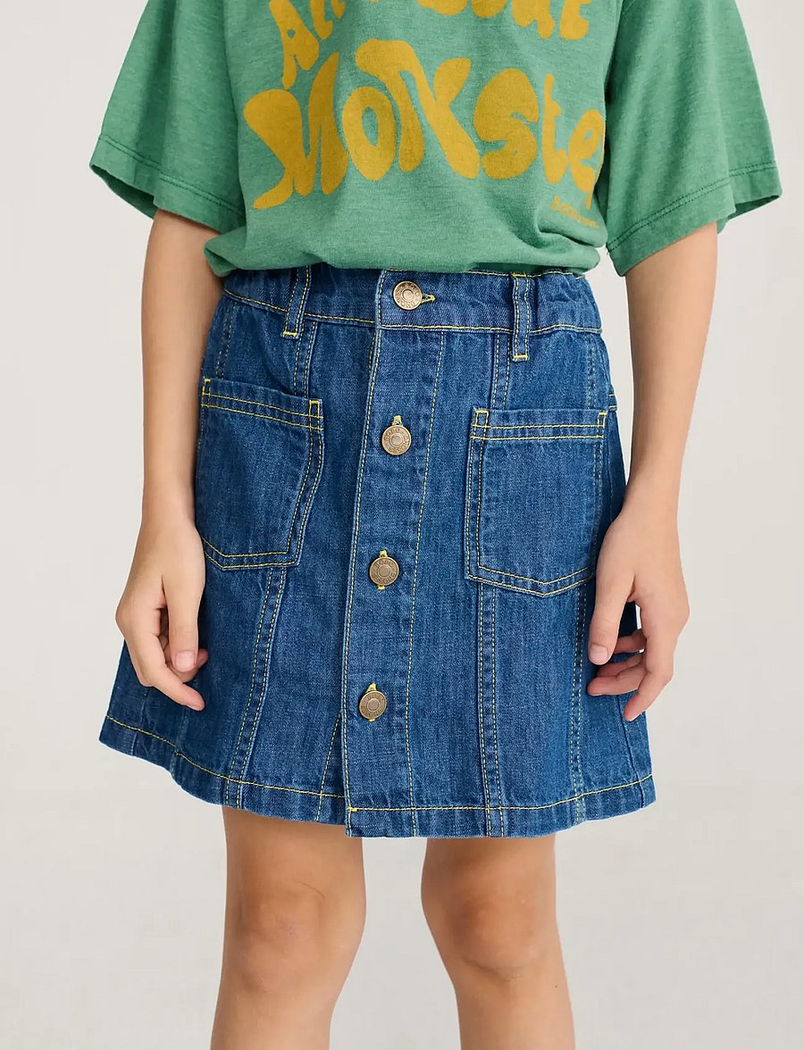Bobo Choses - Booo bo Choses Tag denim skirt - denimnederdele - navy - 2