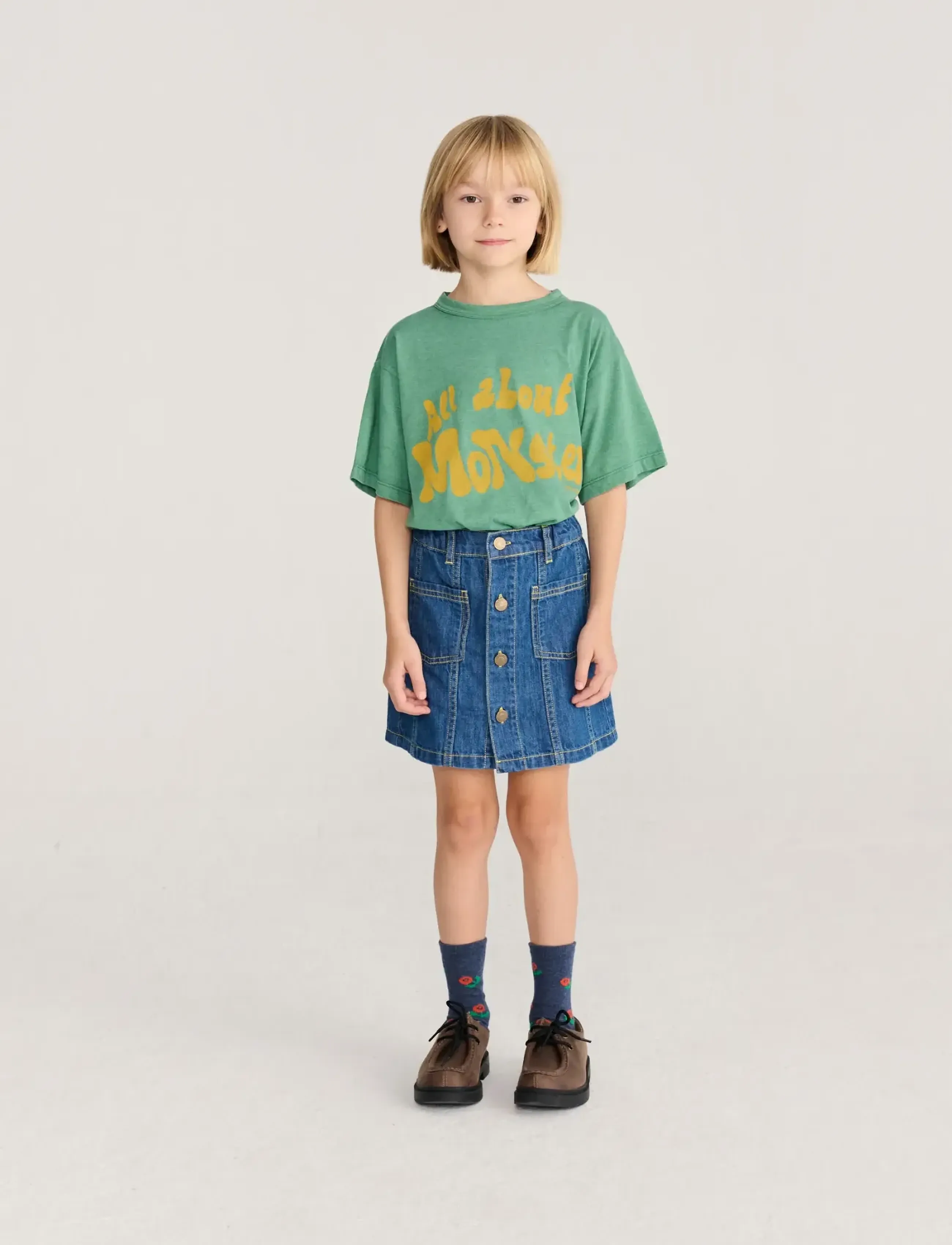 Bobo Choses - Booo bo Choses Tag denim skirt - denimnederdele - navy - 3
