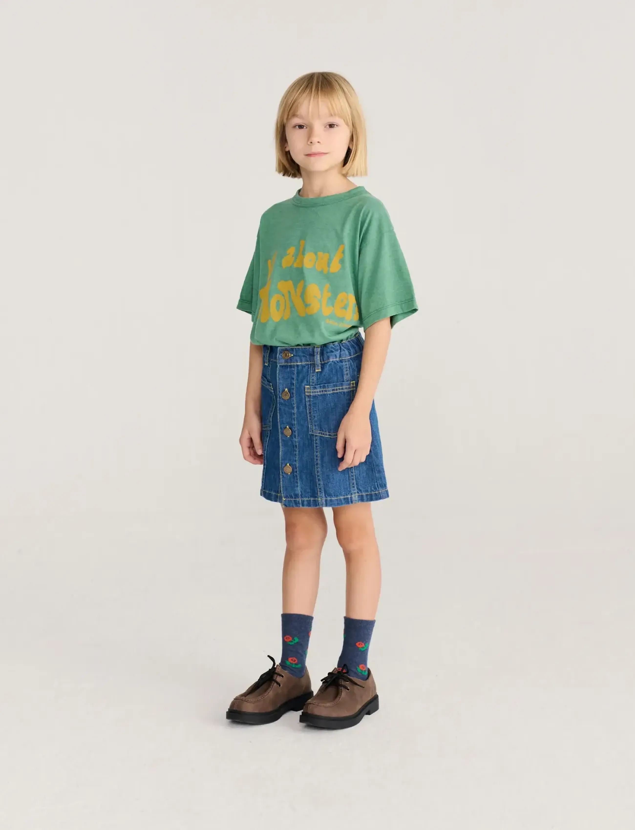 Bobo Choses - Booo bo Choses Tag denim skirt - denimnederdele - navy - 4