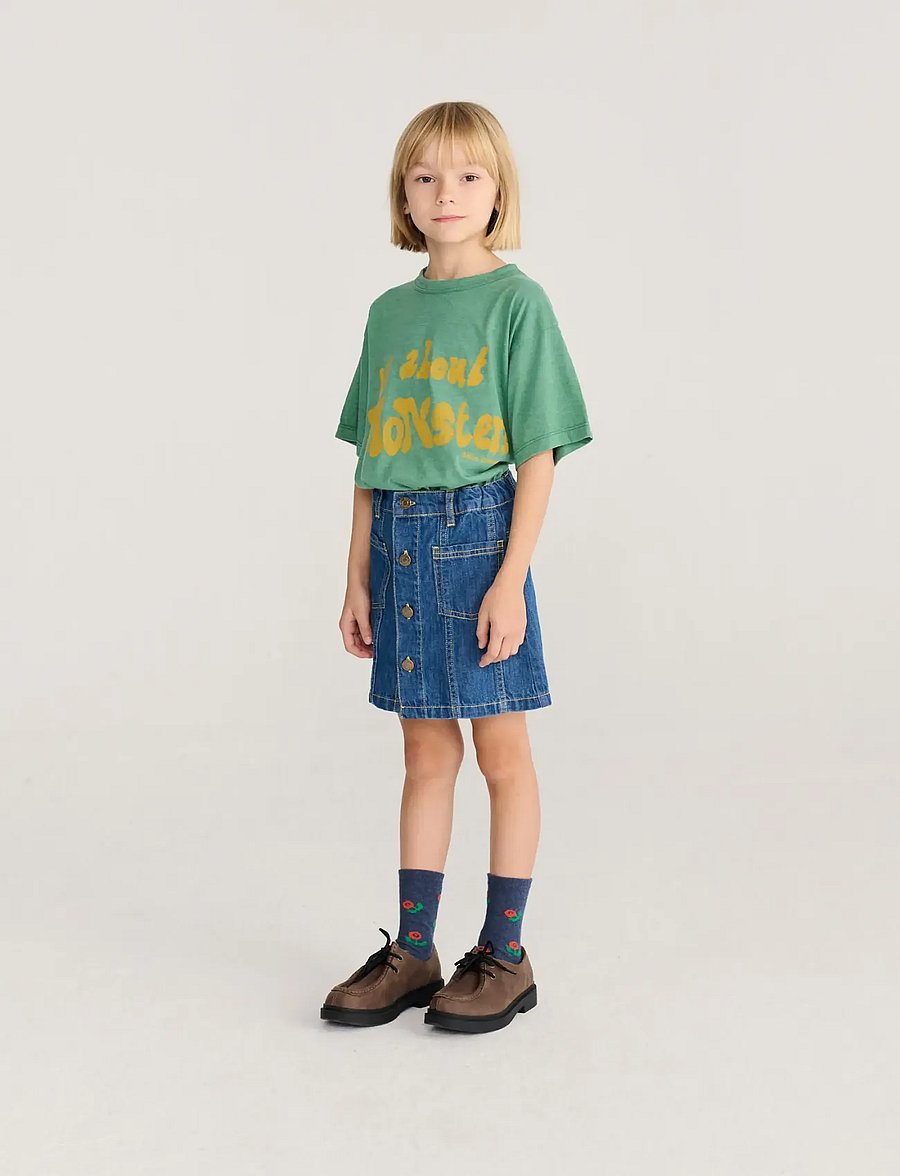Bobo Choses - Booo bo Choses Tag denim skirt - denimnederdele - navy - 4