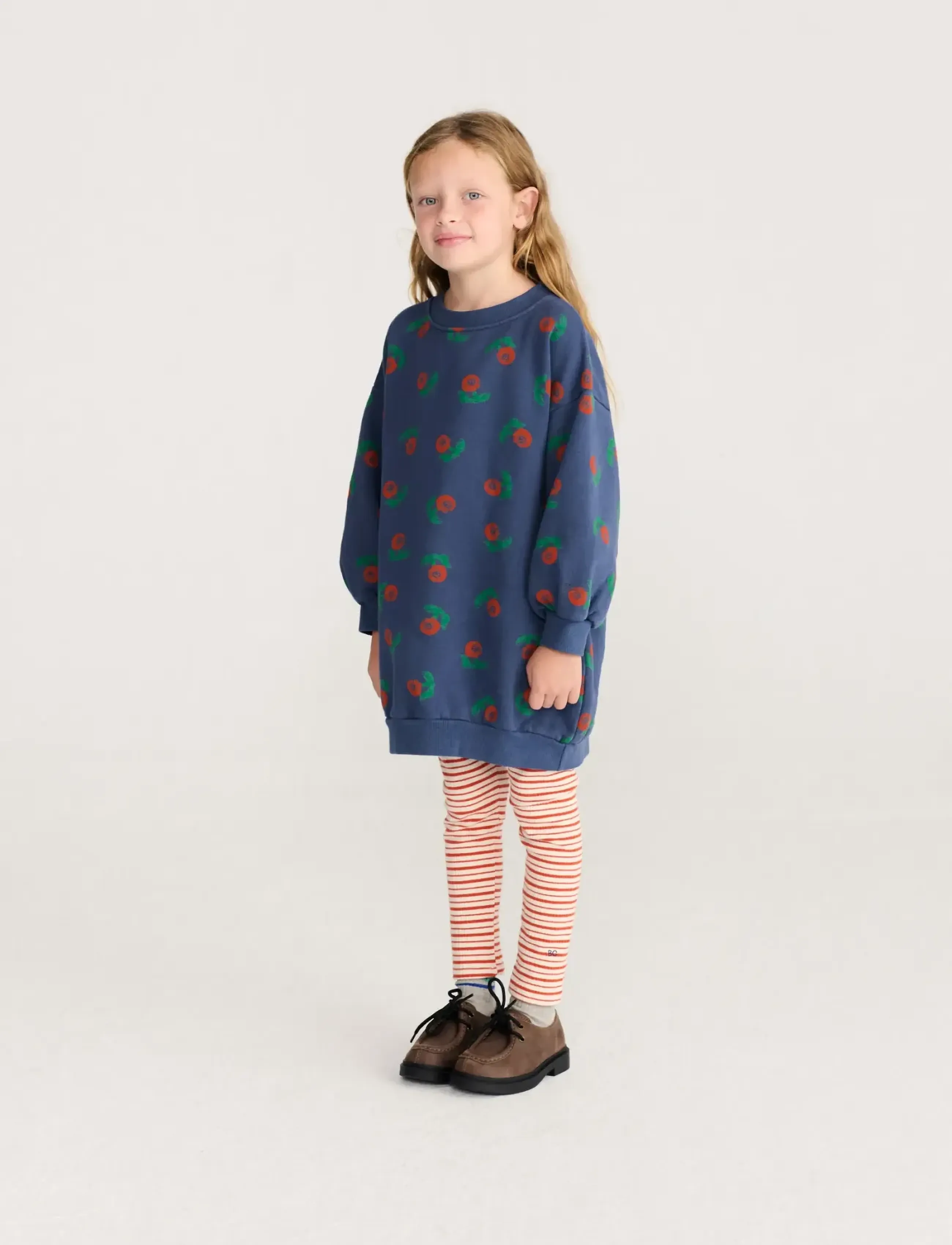 Bobo Choses Stamp Bloom all over sweatshirt dress - Langærmede hverdagskjoler - NAVY / navy