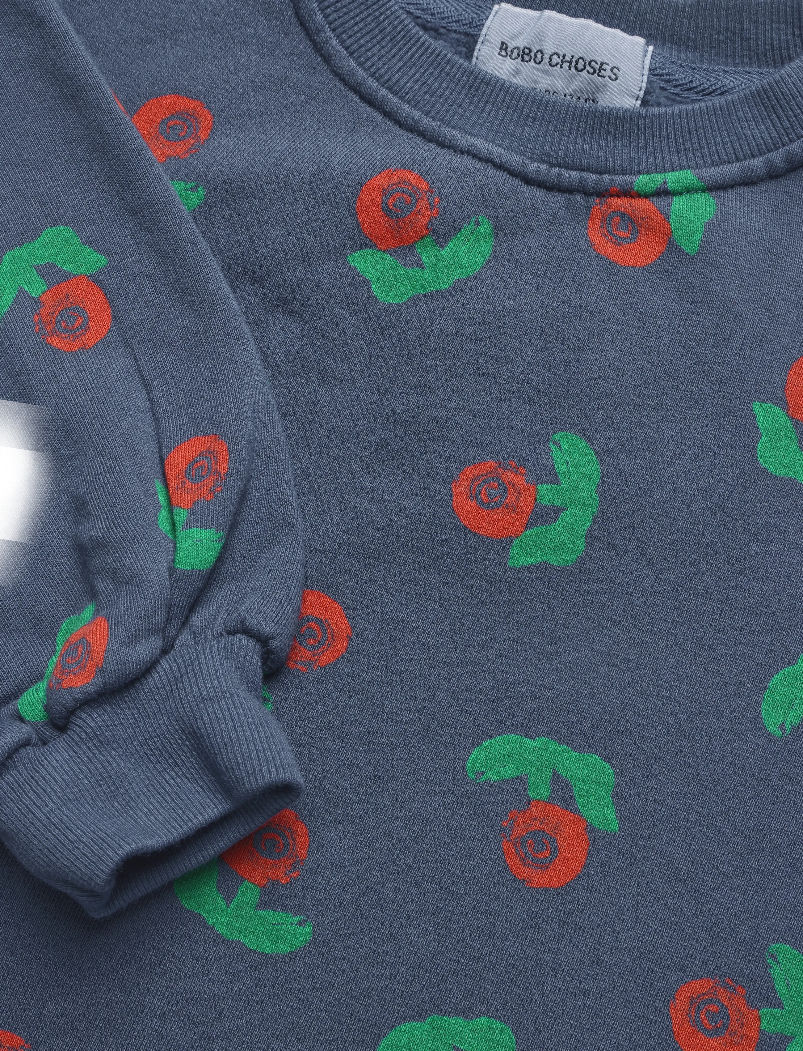Bobo Choses - Stamp Bloom all over sweatshirt dress - navy - 2