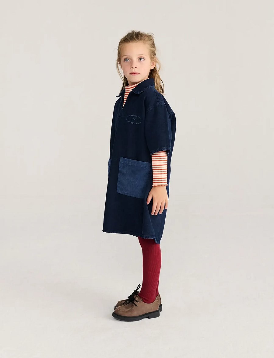Bobo Choses - Bobo Choses Mystery BC denim dress - kurzärmelige freizeitkleider - navy - 0