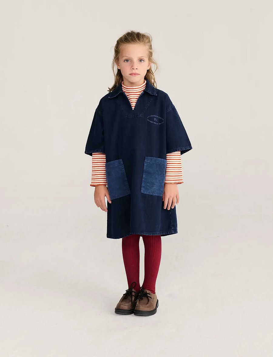 Bobo Choses - Bobo Choses Mystery BC denim dress - kurzärmelige freizeitkleider - navy - 3
