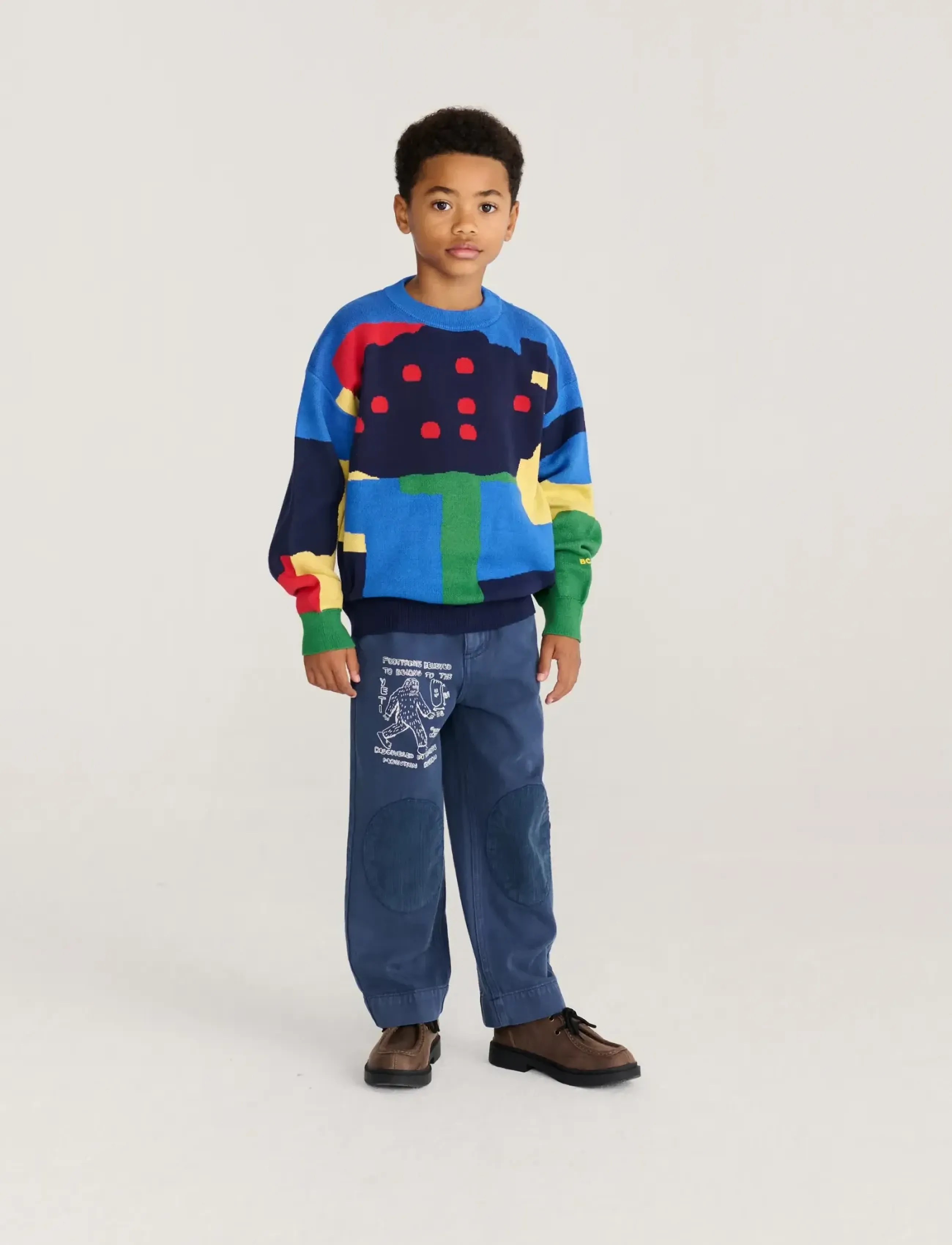 Bobo Choses Paint Forest all over jacquard jumper - Bobo Choses - MULTI COLOURED / multi