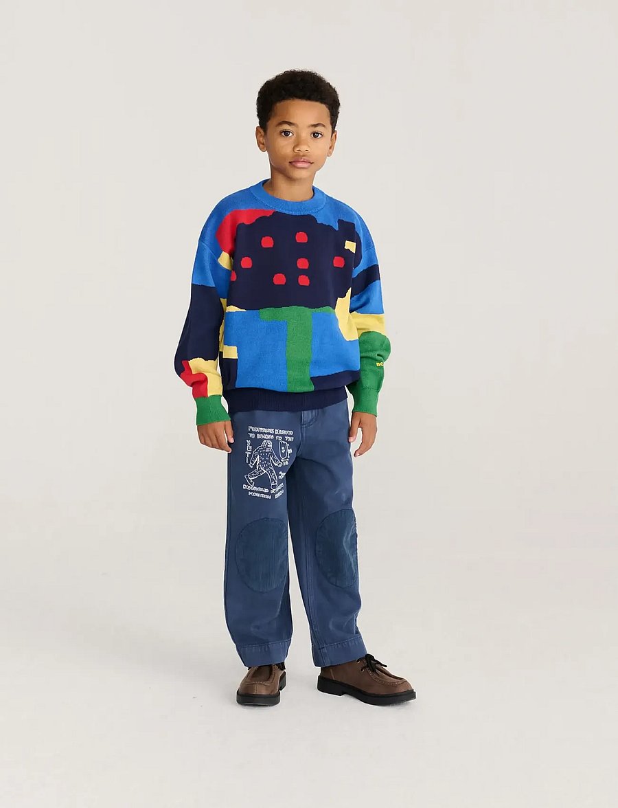 Bobo Choses - Paint Forest all over jacquard jumper - pullover - multi coloured - 0