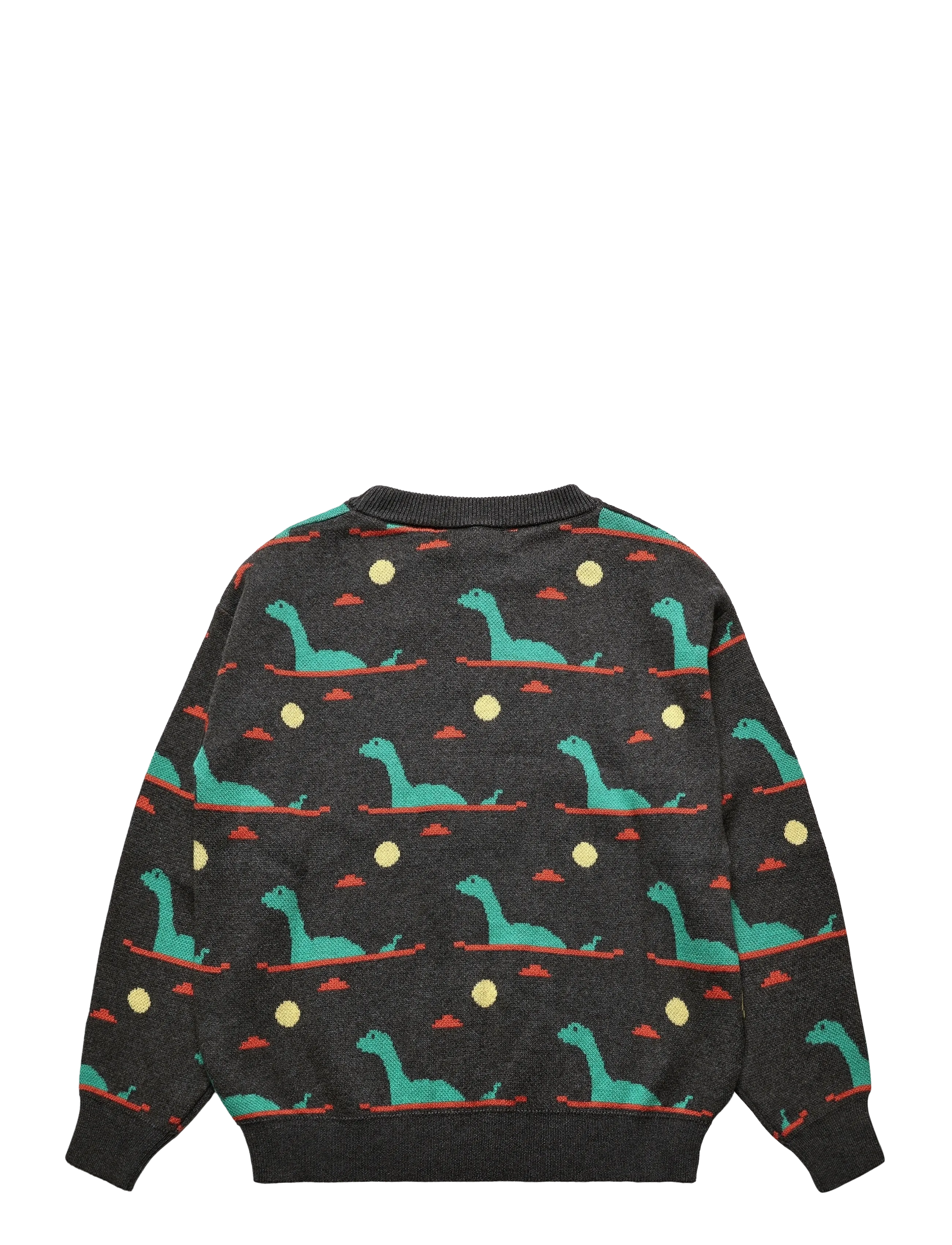 Bobo Choses - Lake Monster all over jacquard jumper - grey - 1