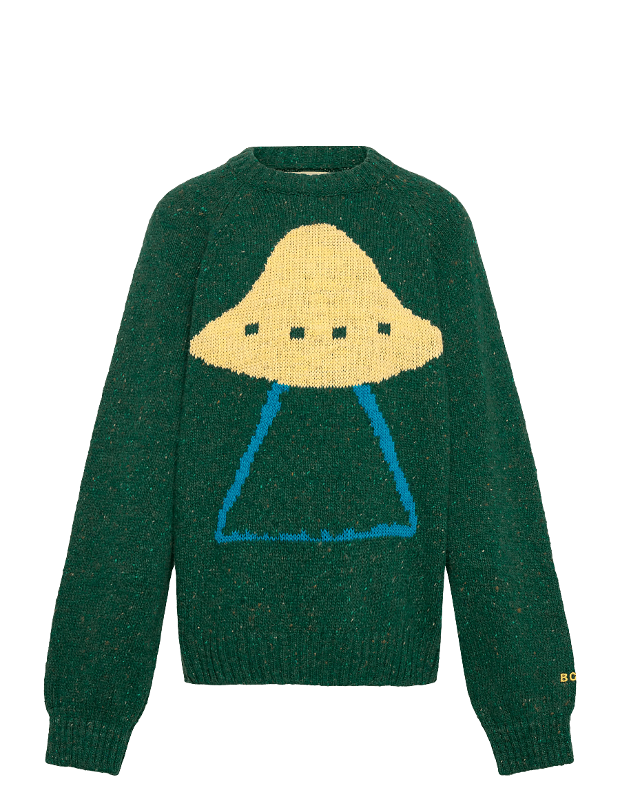 Bobo Choses - Pixel Abduction jacquard jumper Bobo Choses - džemprid - green - 0