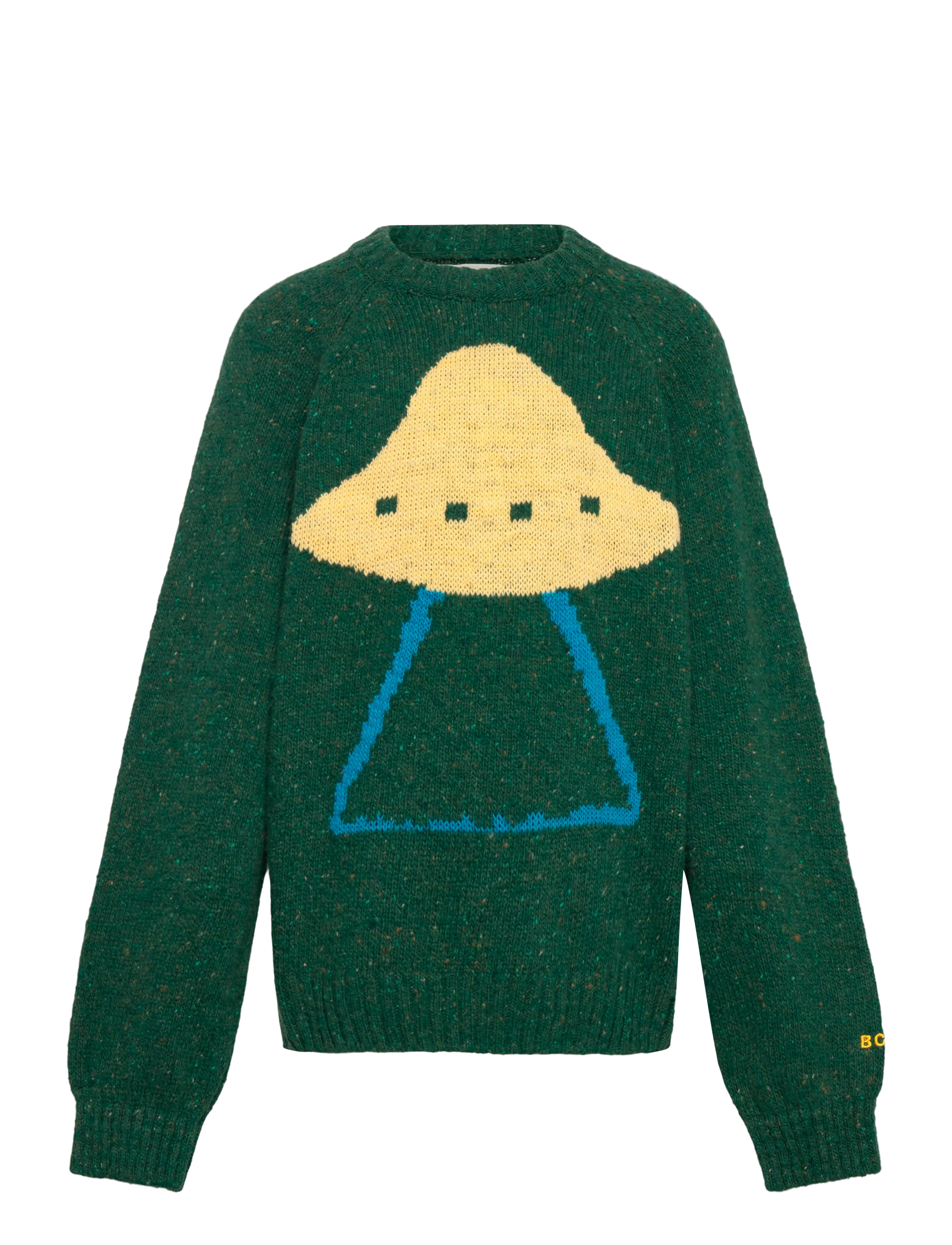 Bobo Choses Pixel Abduction jacquard jumper Bobo Choses - Strik - GREEN / green