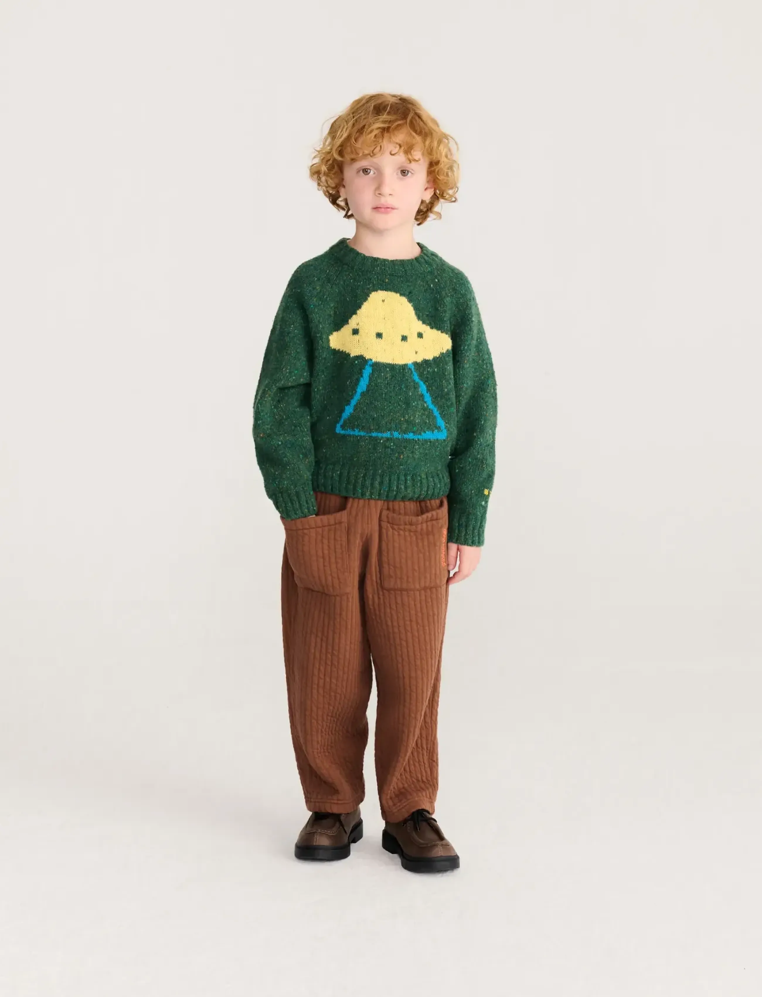 Bobo Choses - Pixel Abduction jacquard jumper Bobo Choses - peysur - green - 3