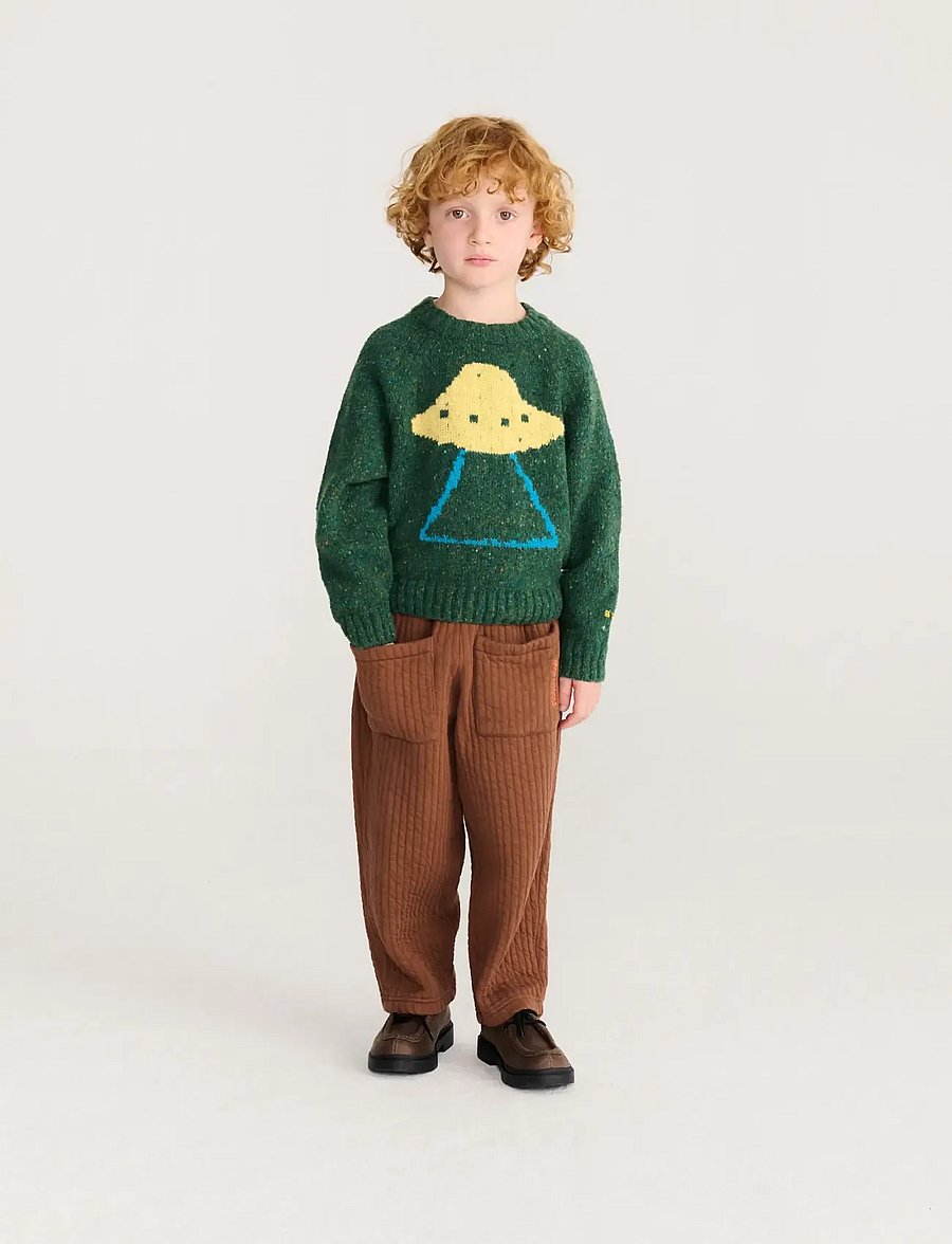 Bobo Choses - Pixel Abduction jacquard jumper Bobo Choses - peysur - green - 3