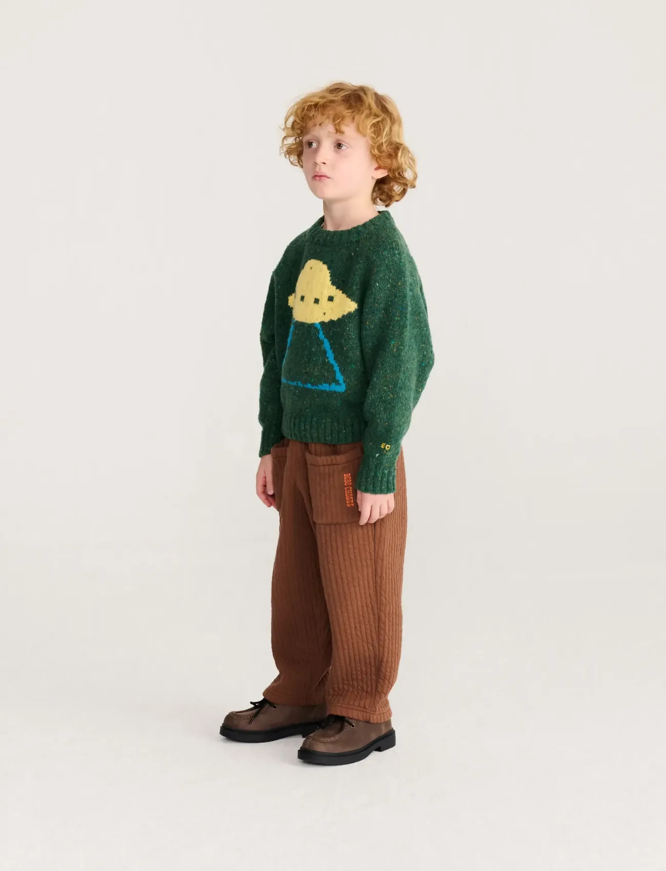 Bobo Choses - Pixel Abduction jacquard jumper Bobo Choses - peysur - green - 4