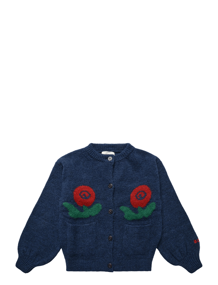 Bobo Choses - Stamp Bloom cardigan Bobo Choses - cardigans - navy - 0