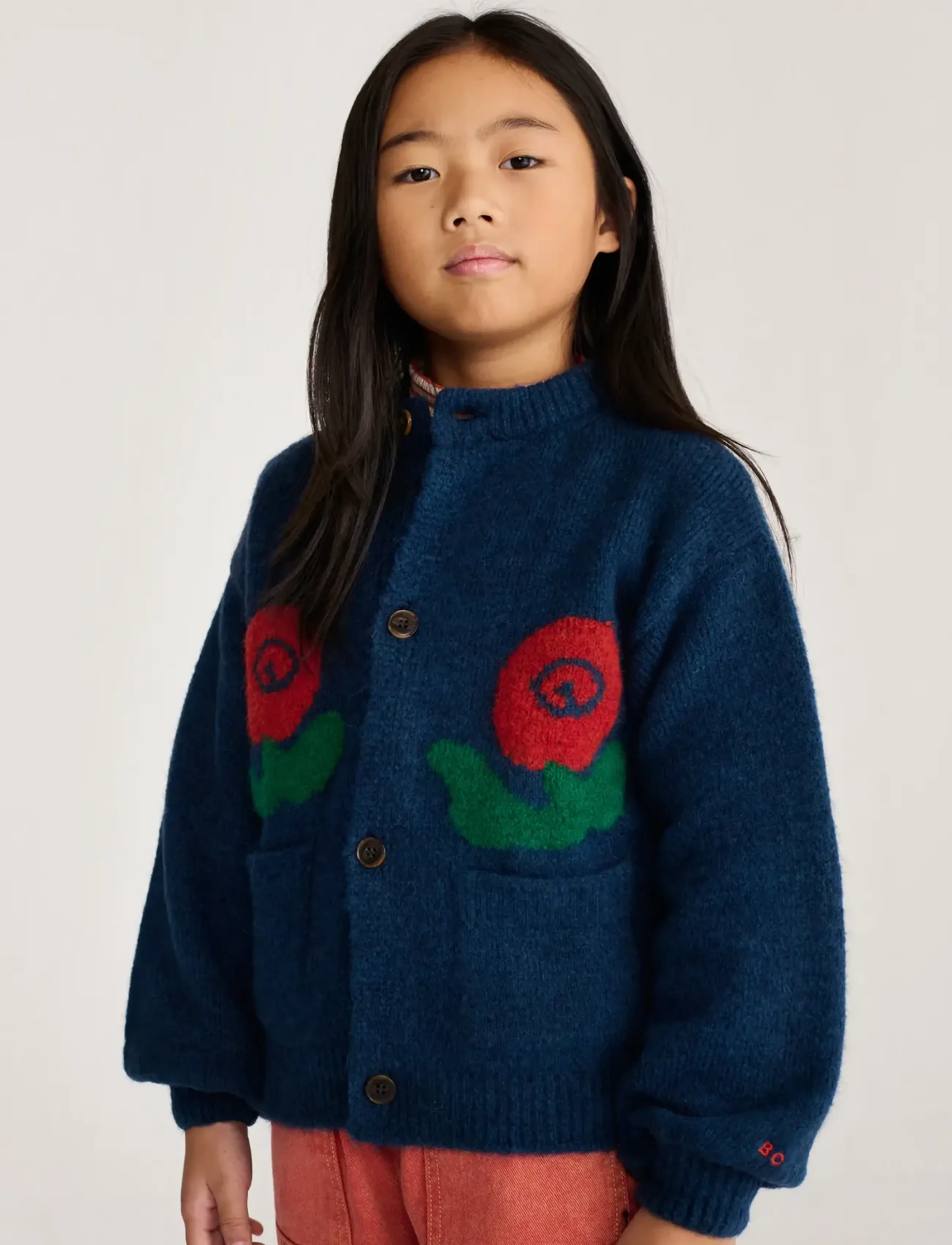 Bobo Choses - Stamp Bloom cardigan Bobo Choses - cardigans - navy - 3