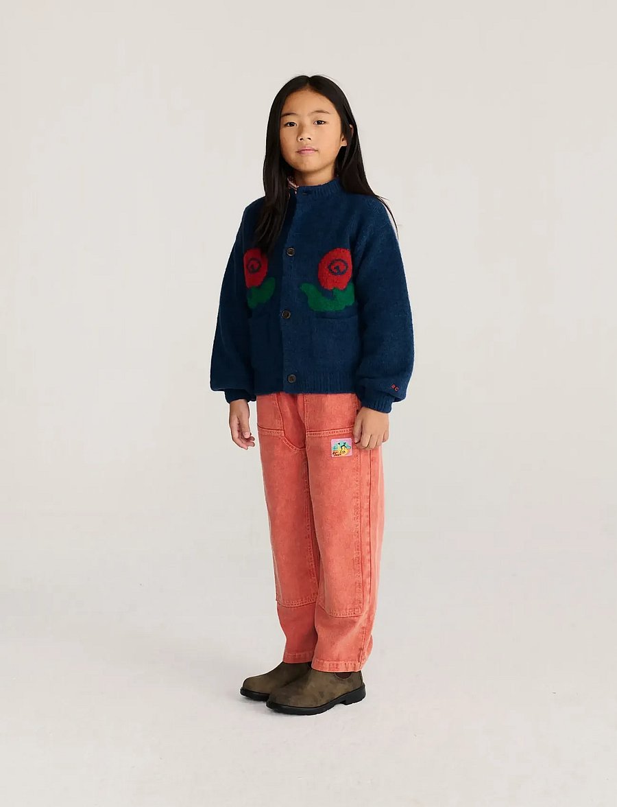 Bobo Choses - Stamp Bloom cardigan Bobo Choses - cardigans - navy - 4