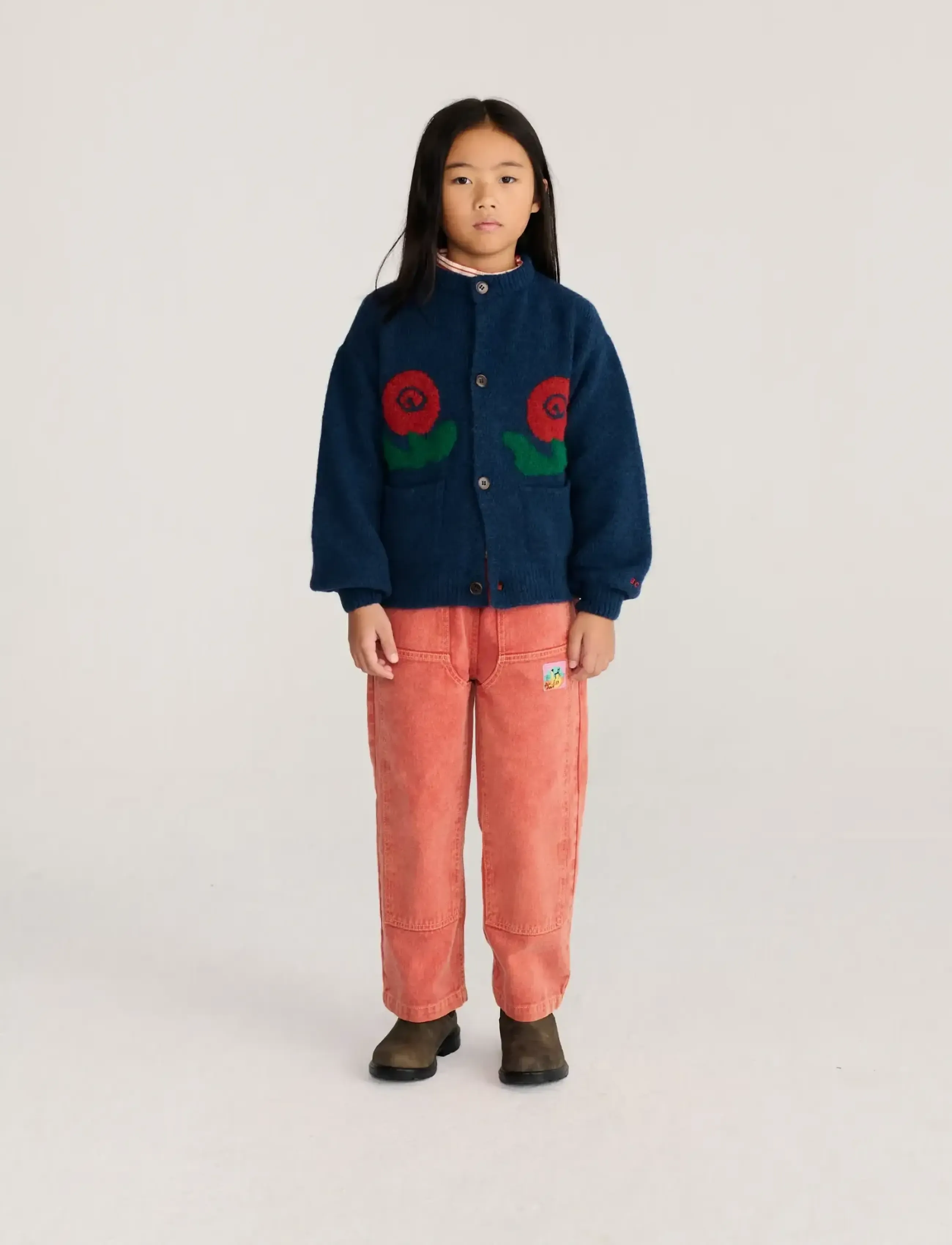 Bobo Choses - Stamp Bloom cardigan Bobo Choses - cardigans - navy - 5