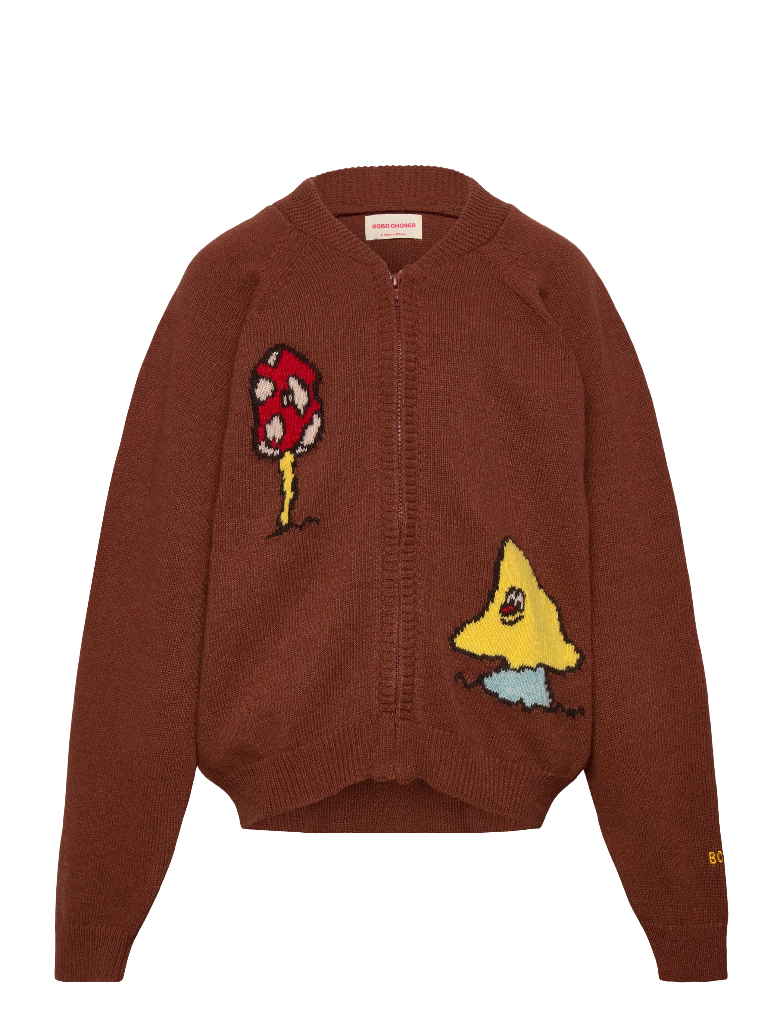 Bobo Choses Mush Monster Duo zipped cardigan - Kardiganid - BROWN / brown